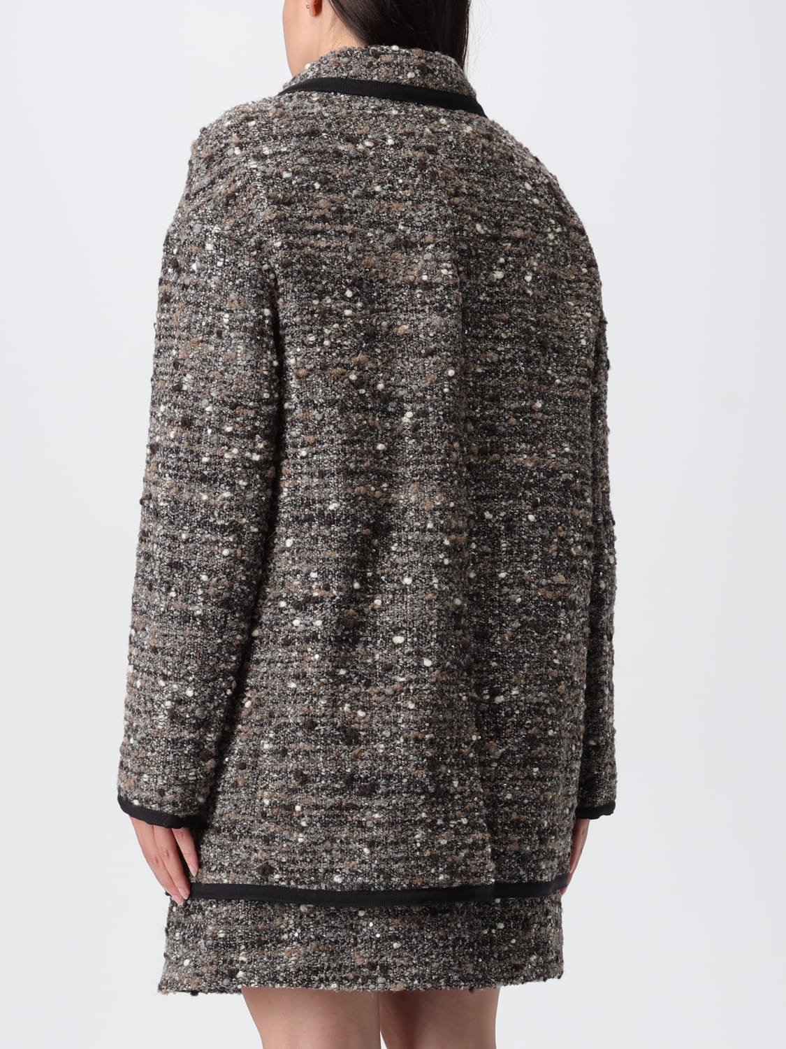 GIAMBATTISTA VALLI MANTEAU: Manteau femme Giambattista Valli, Marron - Img 3