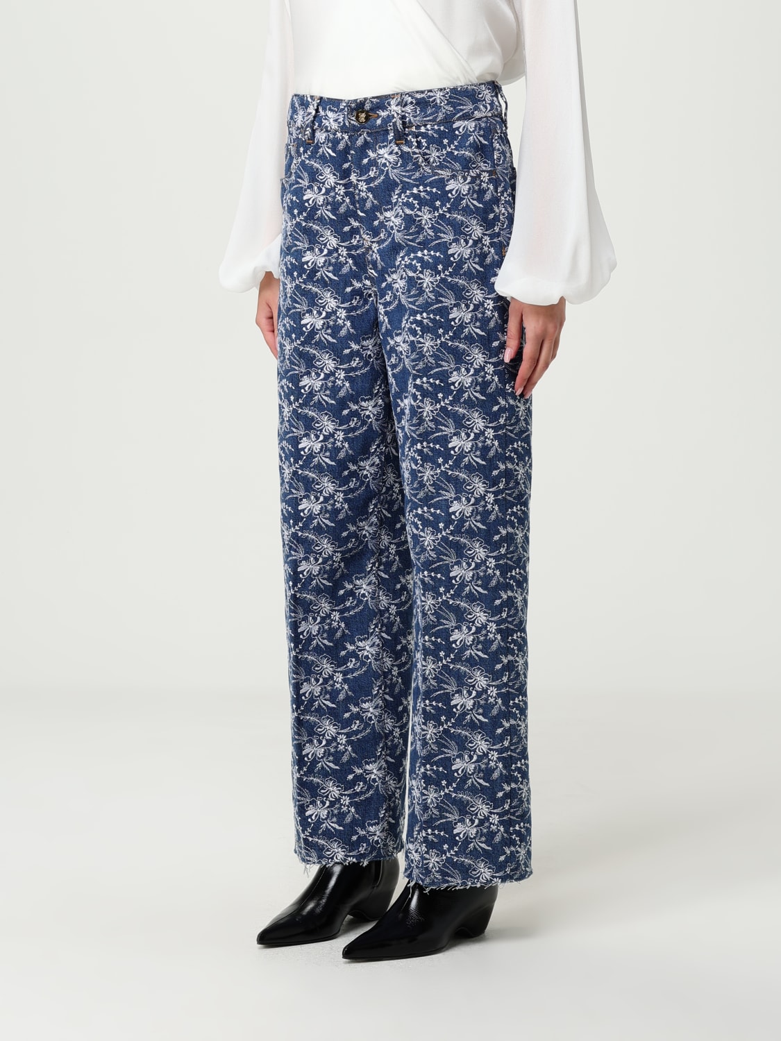 GIAMBATTISTA VALLI 牛仔裤: 牛仔裤 女士 Giambattista Valli, 蓝色 - Img 4