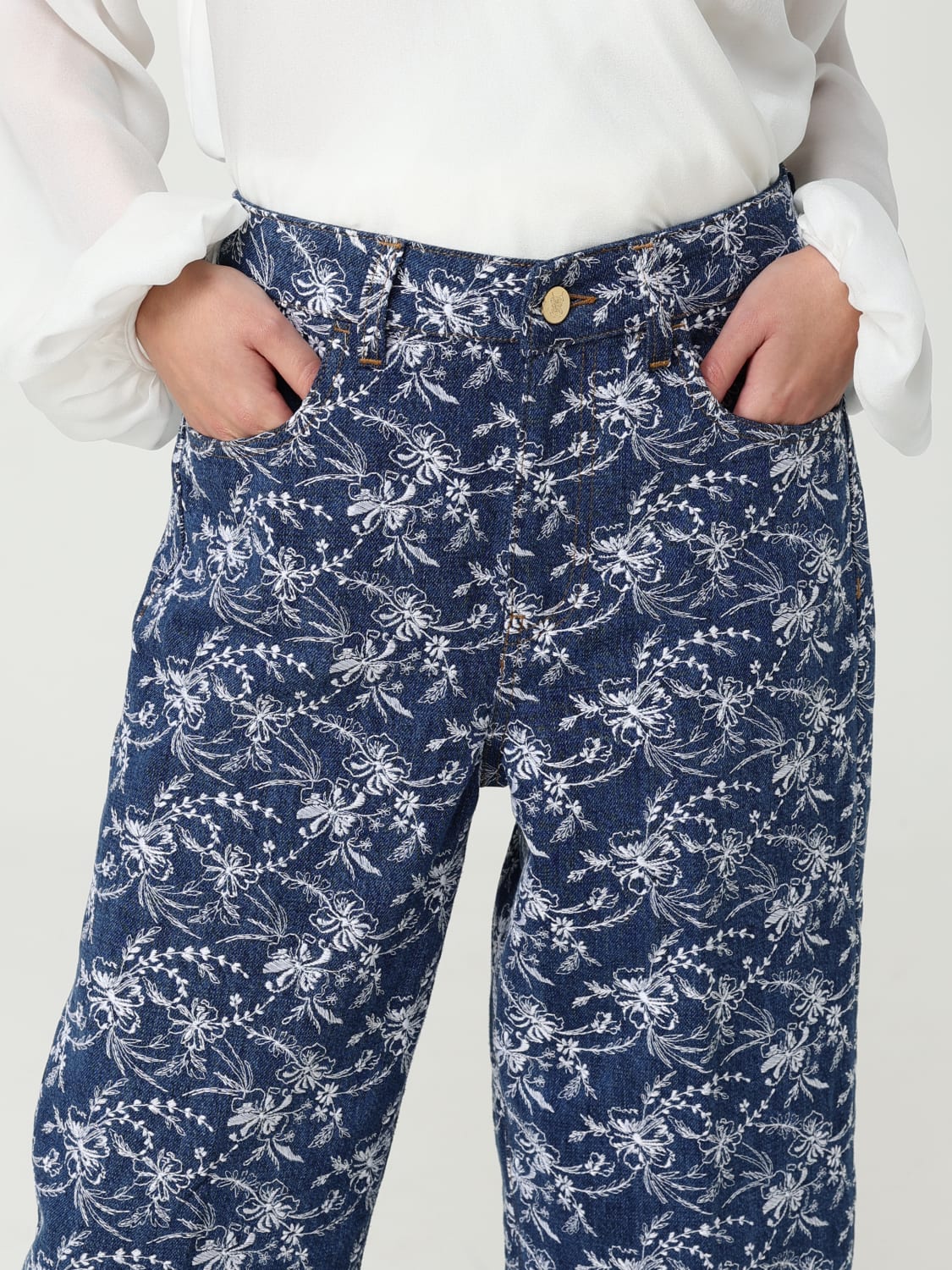 GIAMBATTISTA VALLI 牛仔裤: 牛仔裤 女士 Giambattista Valli, 蓝色 - Img 5