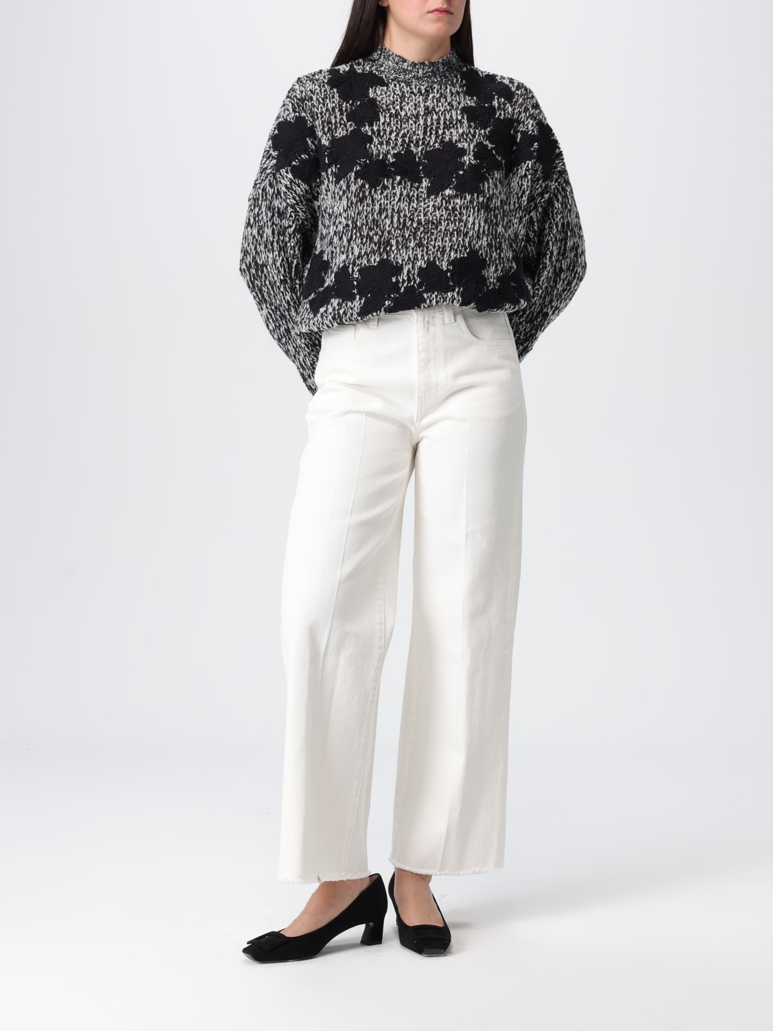 GIAMBATTISTA VALLI 牛仔裤: 牛仔裤 女士 Giambattista Valli, 奶油黄 - Img 2