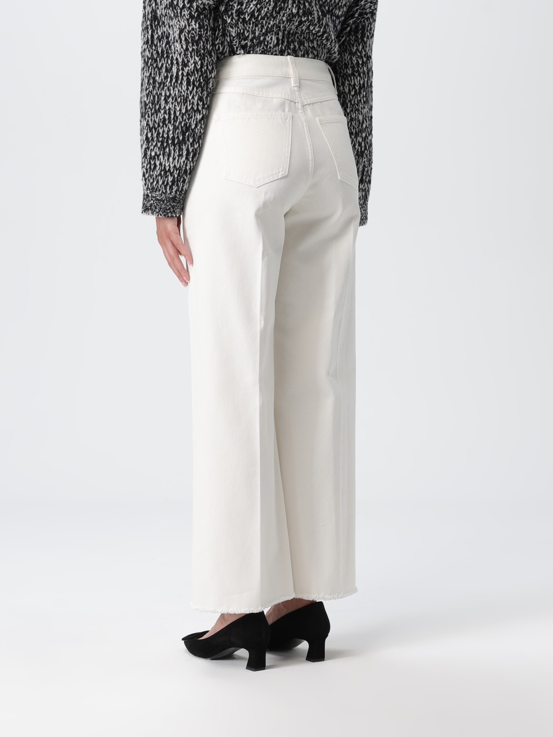 GIAMBATTISTA VALLI 牛仔裤: 牛仔裤 女士 Giambattista Valli, 奶油黄 - Img 3