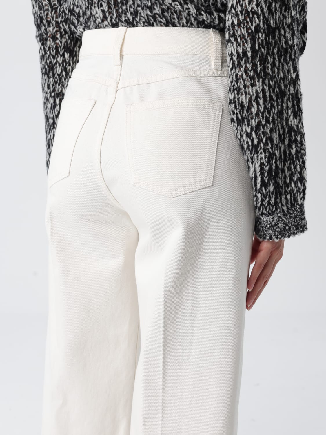 GIAMBATTISTA VALLI 牛仔裤: 牛仔裤 女士 Giambattista Valli, 奶油黄 - Img 5