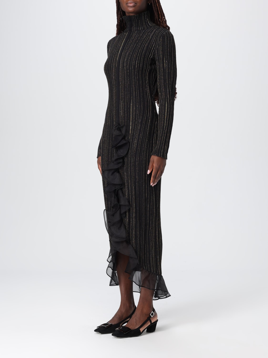 GIAMBATTISTA VALLI 连衣裙: 连衣裙 女士 Giambattista Valli, 黑色 - Img 3