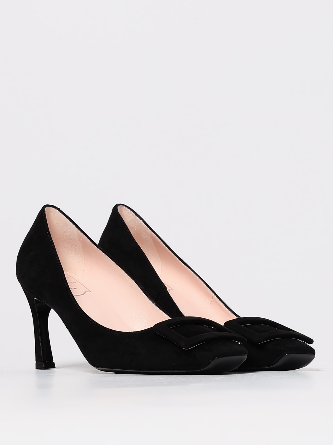 ROGER VIVIER DÉCOLLETÉ: Décolleté Trompette Roger Vivier in camoscio , Nero - Img 2