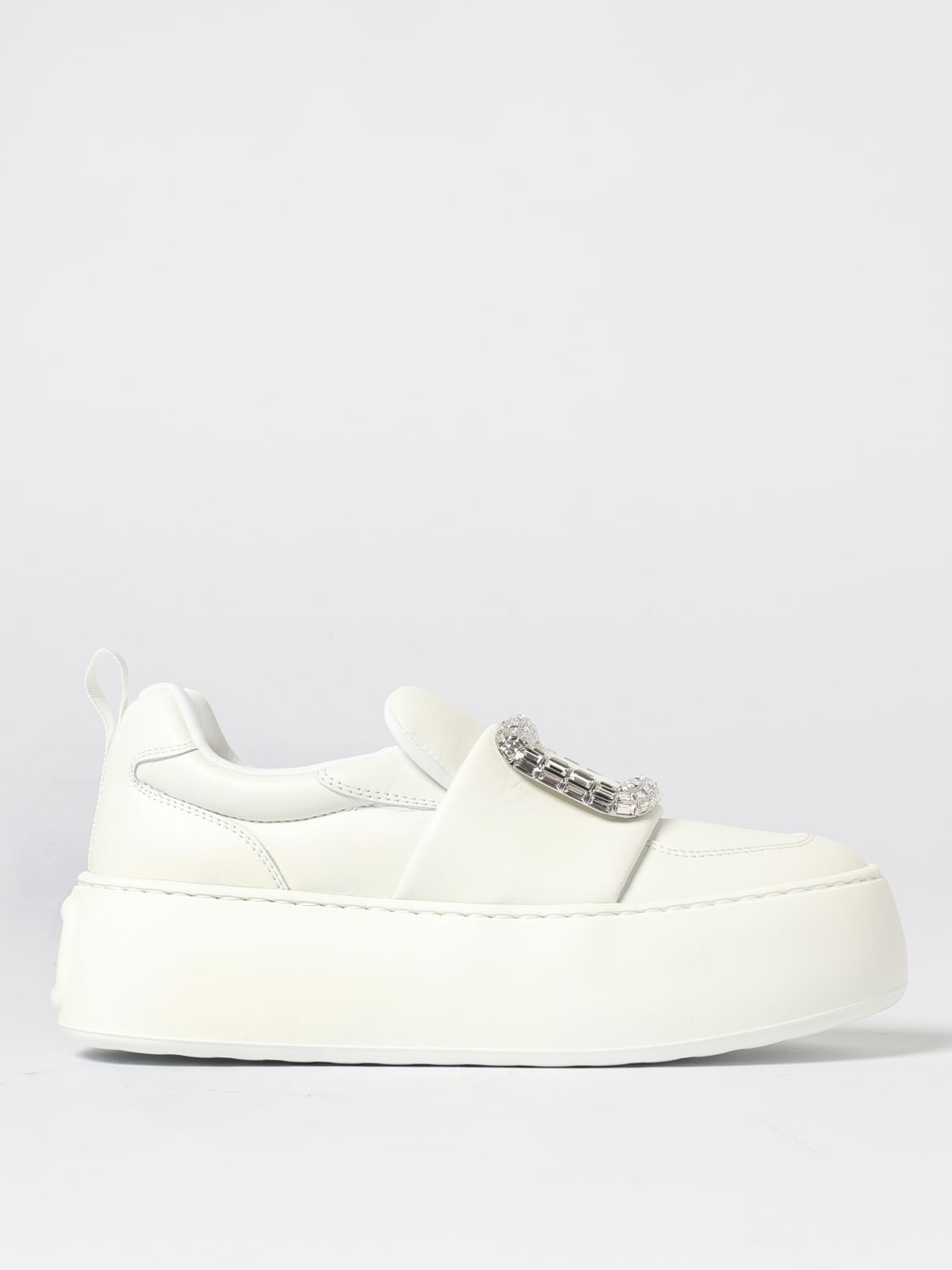 ROGER VIVIER SNEAKERS: Sneakers Viv' Up Roger Vivier in nappa , Bianco - Img 1