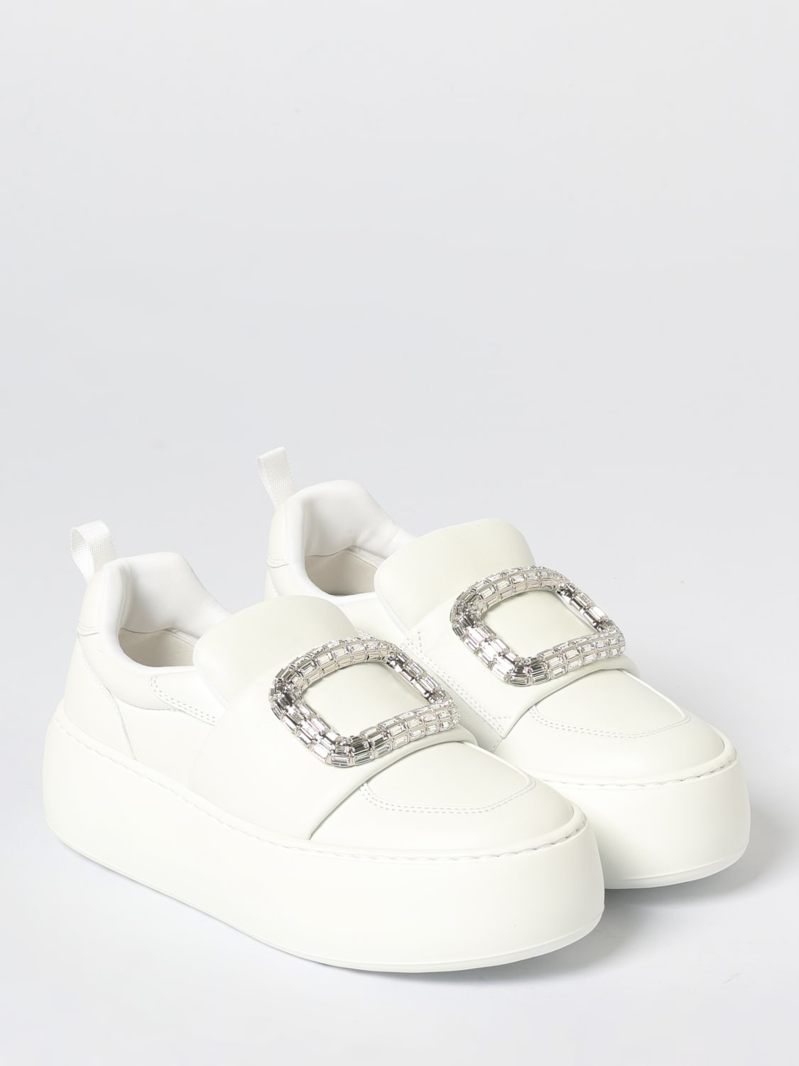 ROGER VIVIER SNEAKERS: Sneakers Viv' Up Roger Vivier in nappa , Bianco - Img 2
