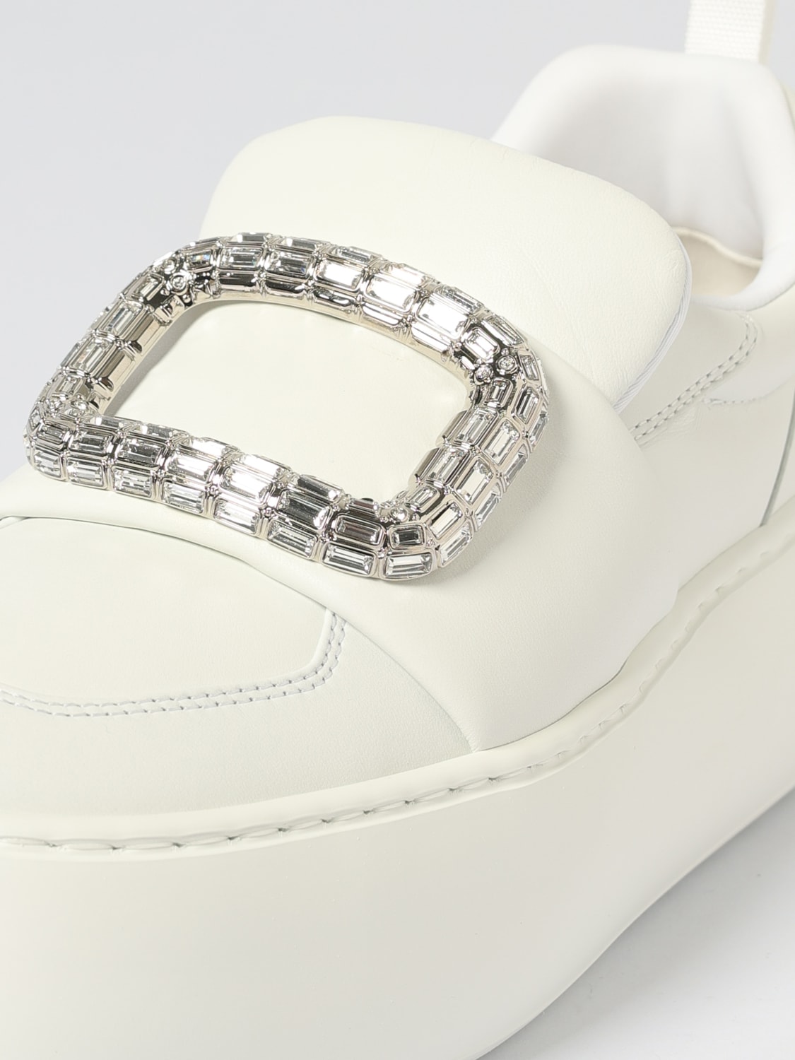 ROGER VIVIER SNEAKERS: Sneakers Viv' Up Roger Vivier in nappa , Bianco - Img 4