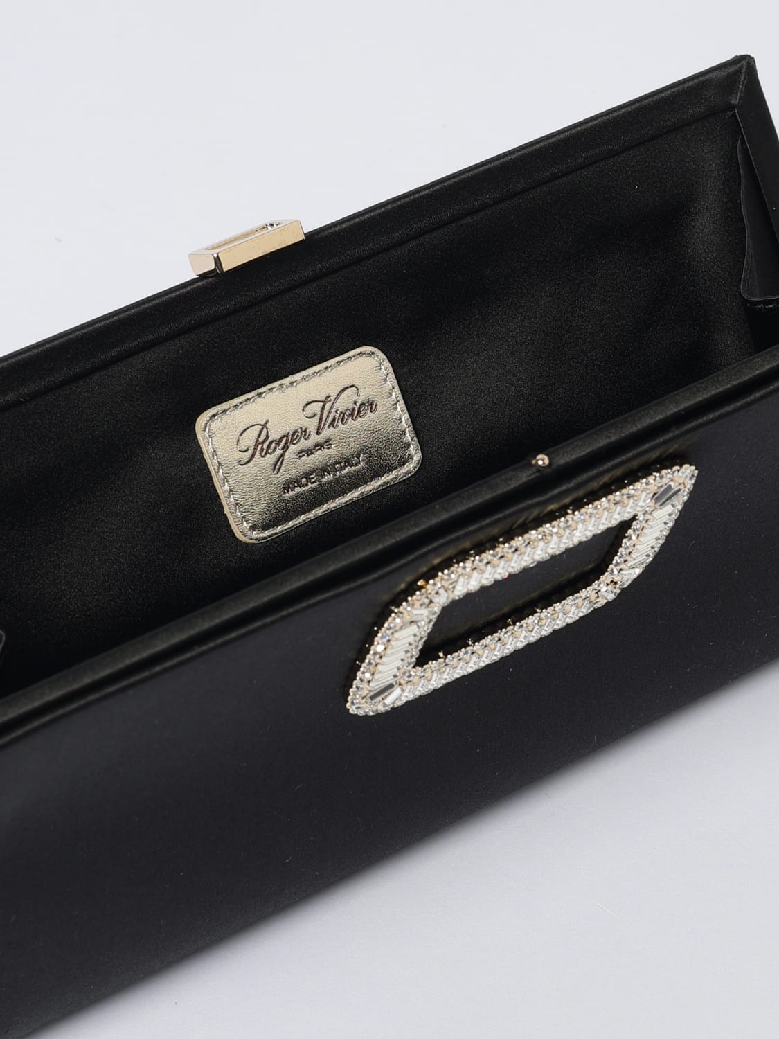 ROGER VIVIER CLUTCH: Bolso de hombro mujer Roger Vivier, Negro - Img 4
