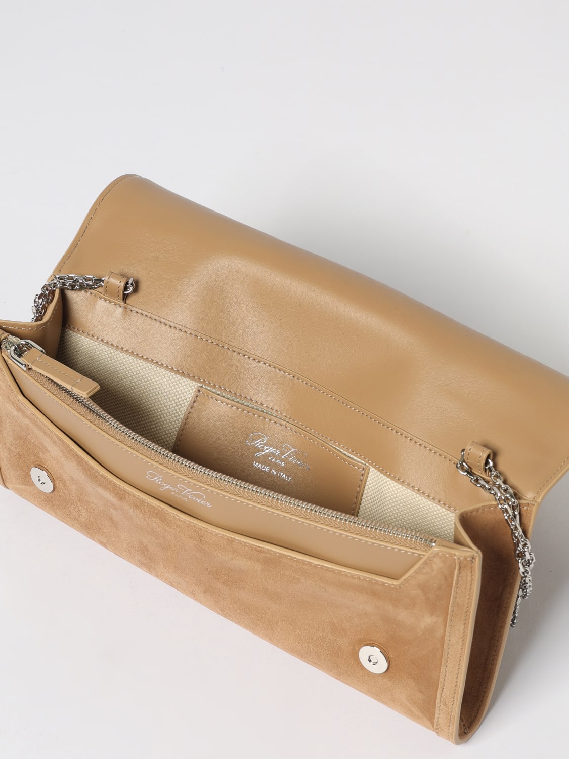 ROGER VIVIER CLUTCH: Shoulder bag woman Roger Vivier, Tobacco - Img 4