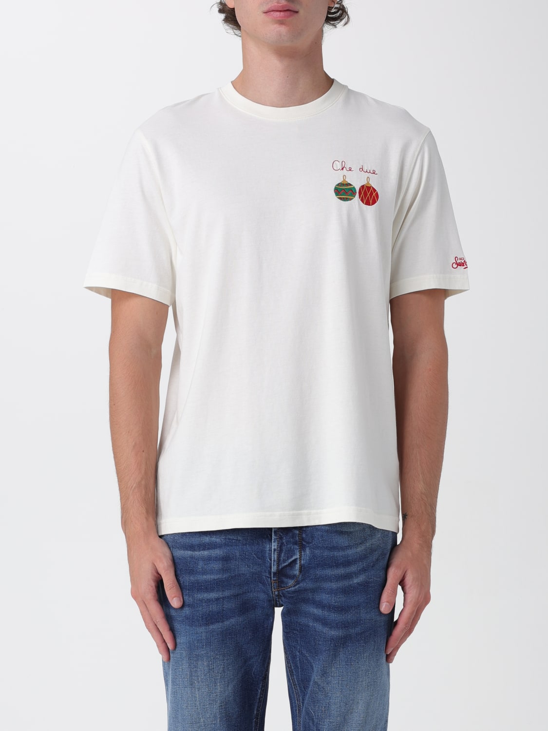 MC2 SAINT BARTH T-SHIRT: T-shirt men Mc2 Saint Barth, Yellow Cream - Img 1