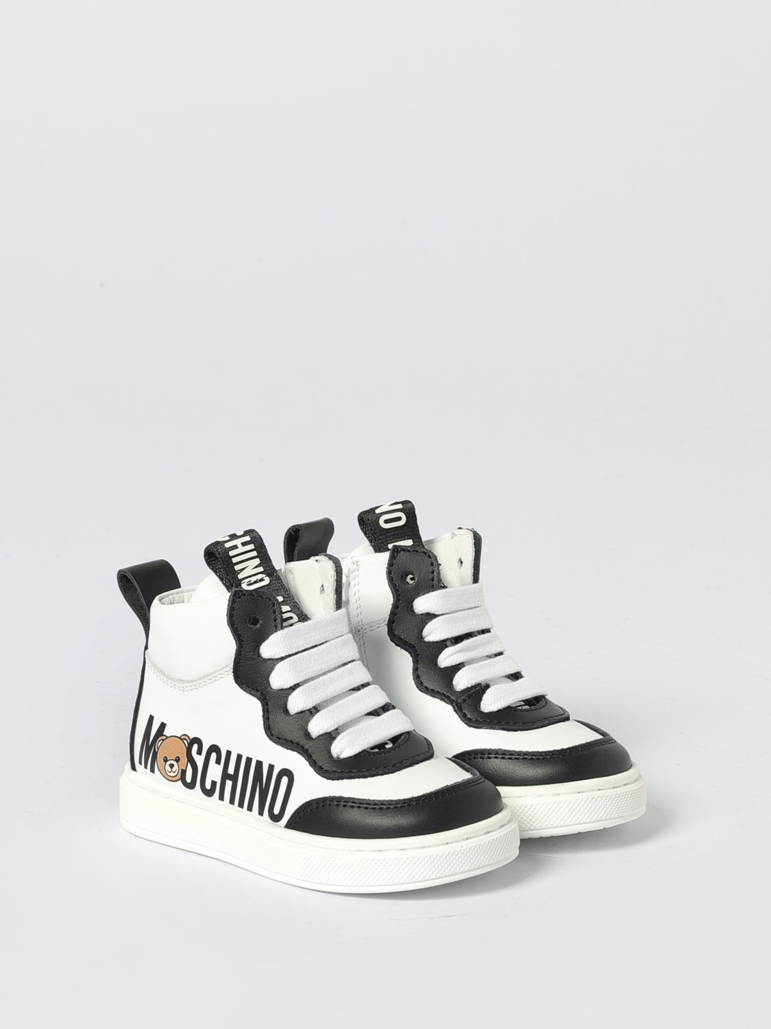 MOSCHINO ZAPATILLAS: Zapatillas niños Moschino, Blanco - Img 2