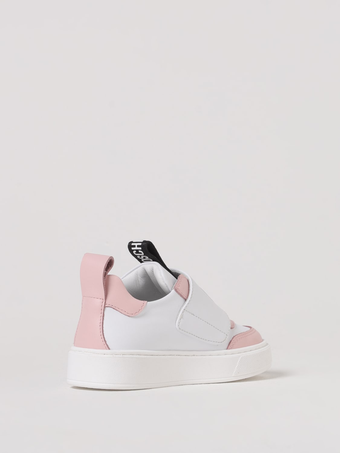 MOSCHINO SNEAKERS: Sneakers Moschino in pelle , Bianco - Img 3