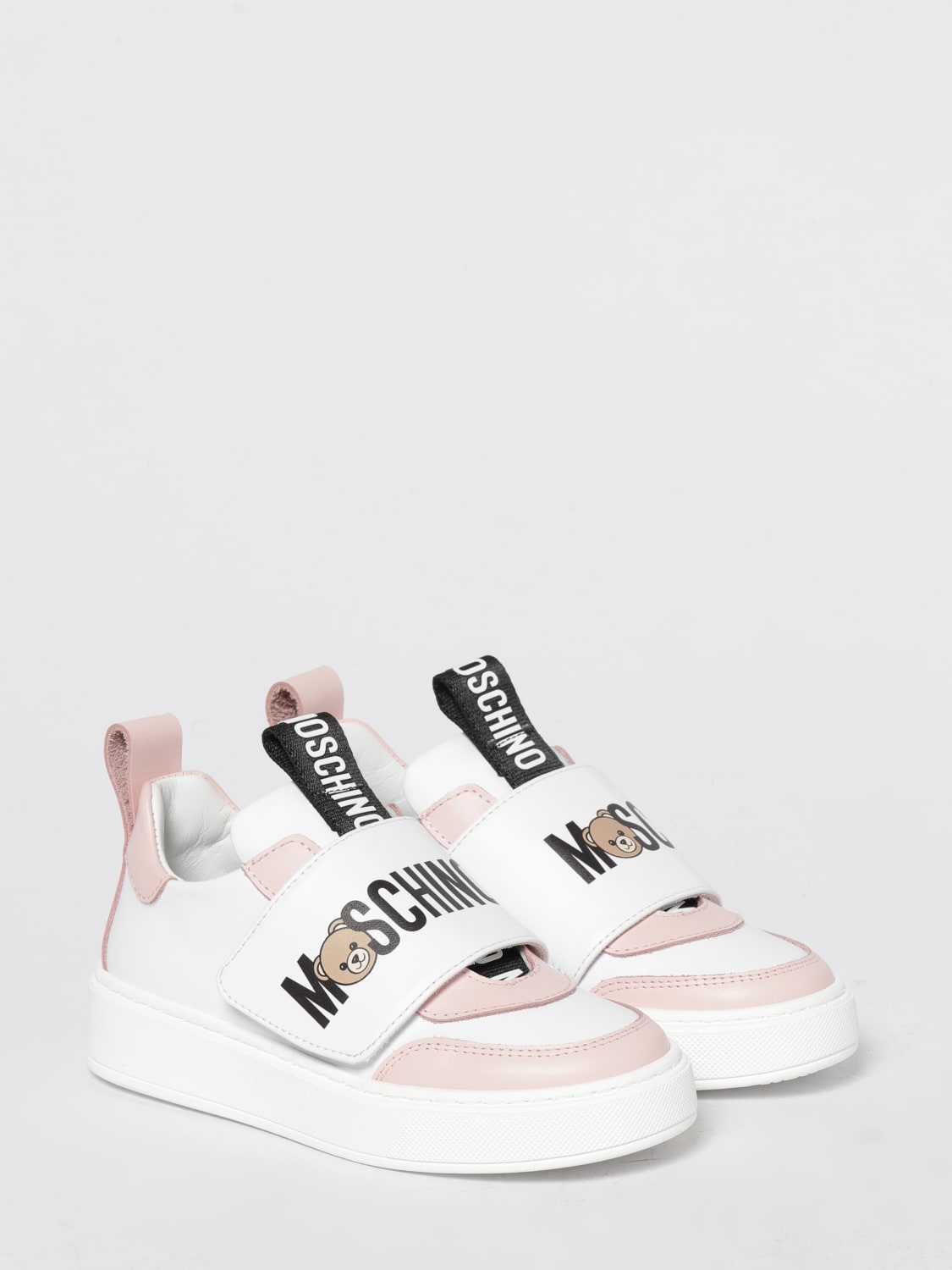 MOSCHINO SNEAKERS: Sneakers kids Moschino, White 1 - Img 2