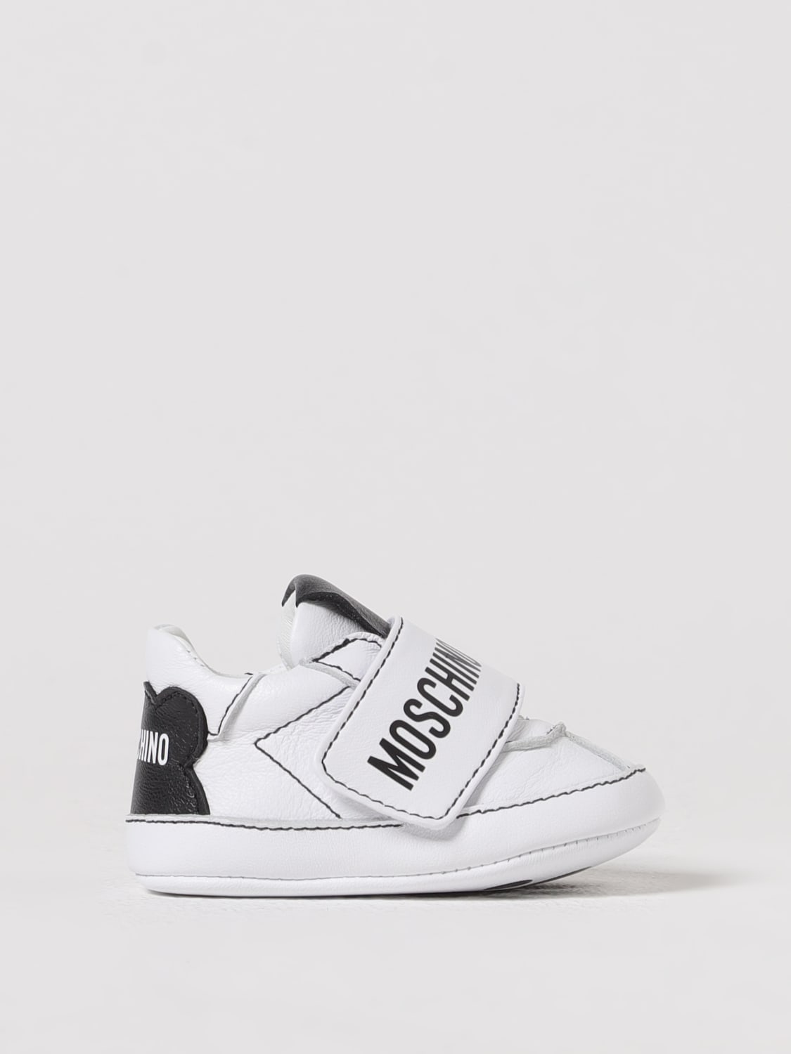 MOSCHINO SNEAKERS: Baby boys' sneakers kids Moschino, White - Img 1