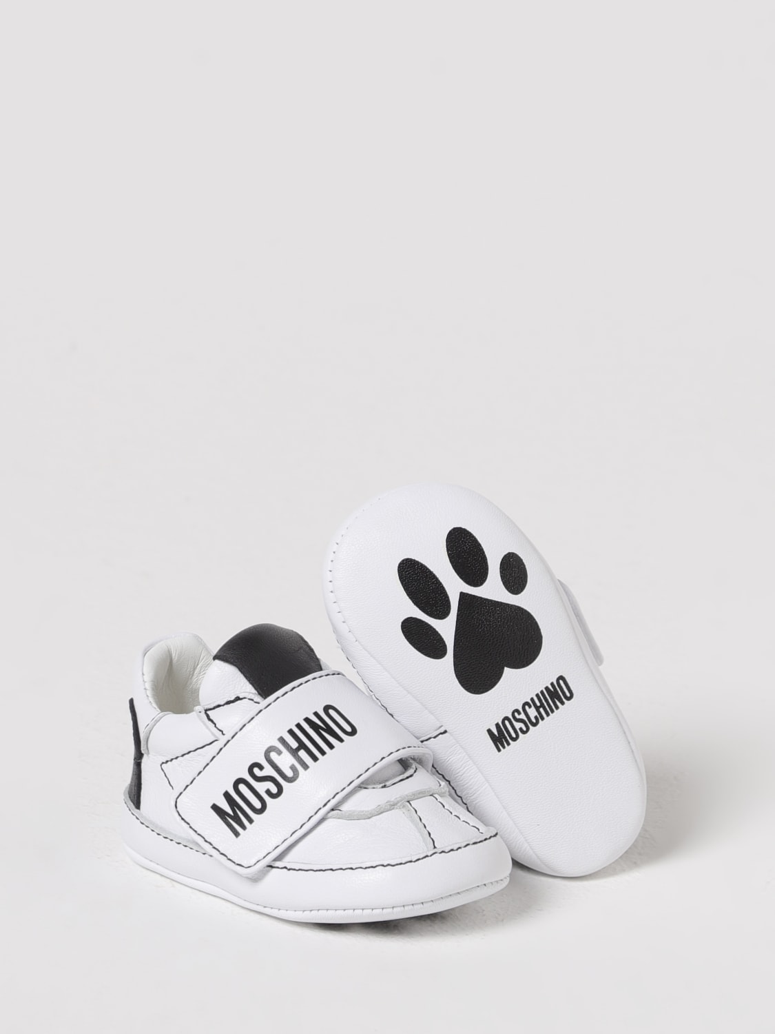 MOSCHINO SNEAKERS: Baby boys' sneakers kids Moschino, White - Img 2