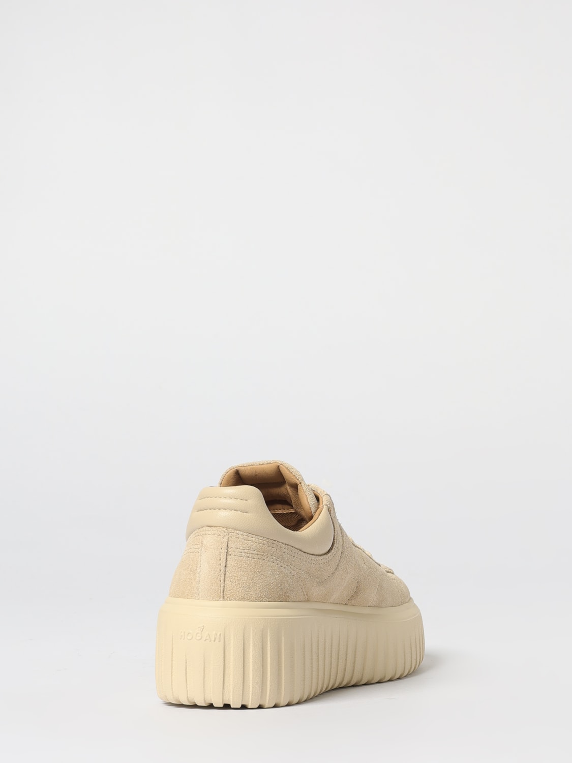 HOGAN SNEAKERS: Sneakers H-Stripes Hogan in camoscio , Beige - Img 3