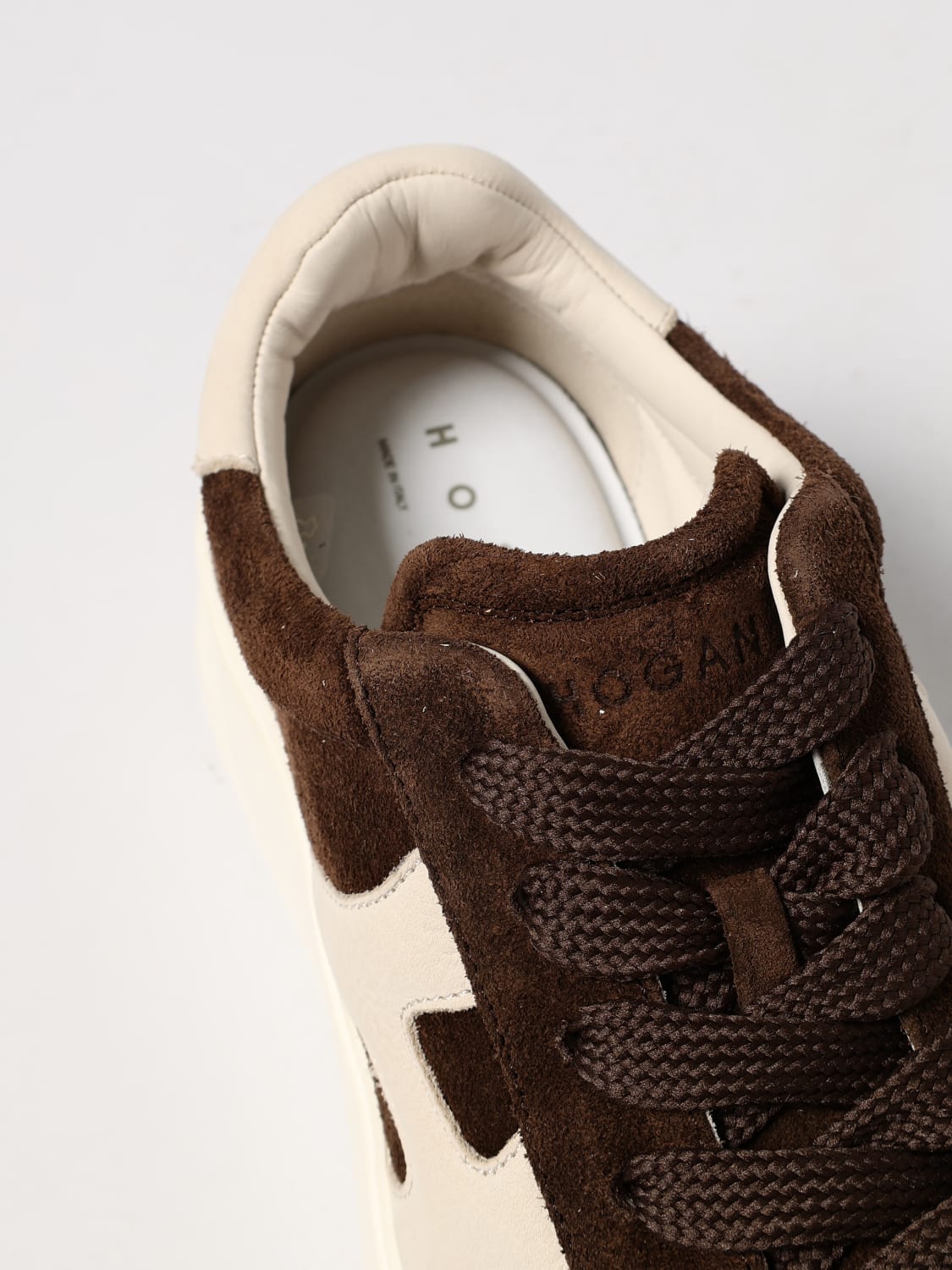 HOGAN SNEAKERS: Sneakers H564 Hogan in camoscio , Marrone - Img 4