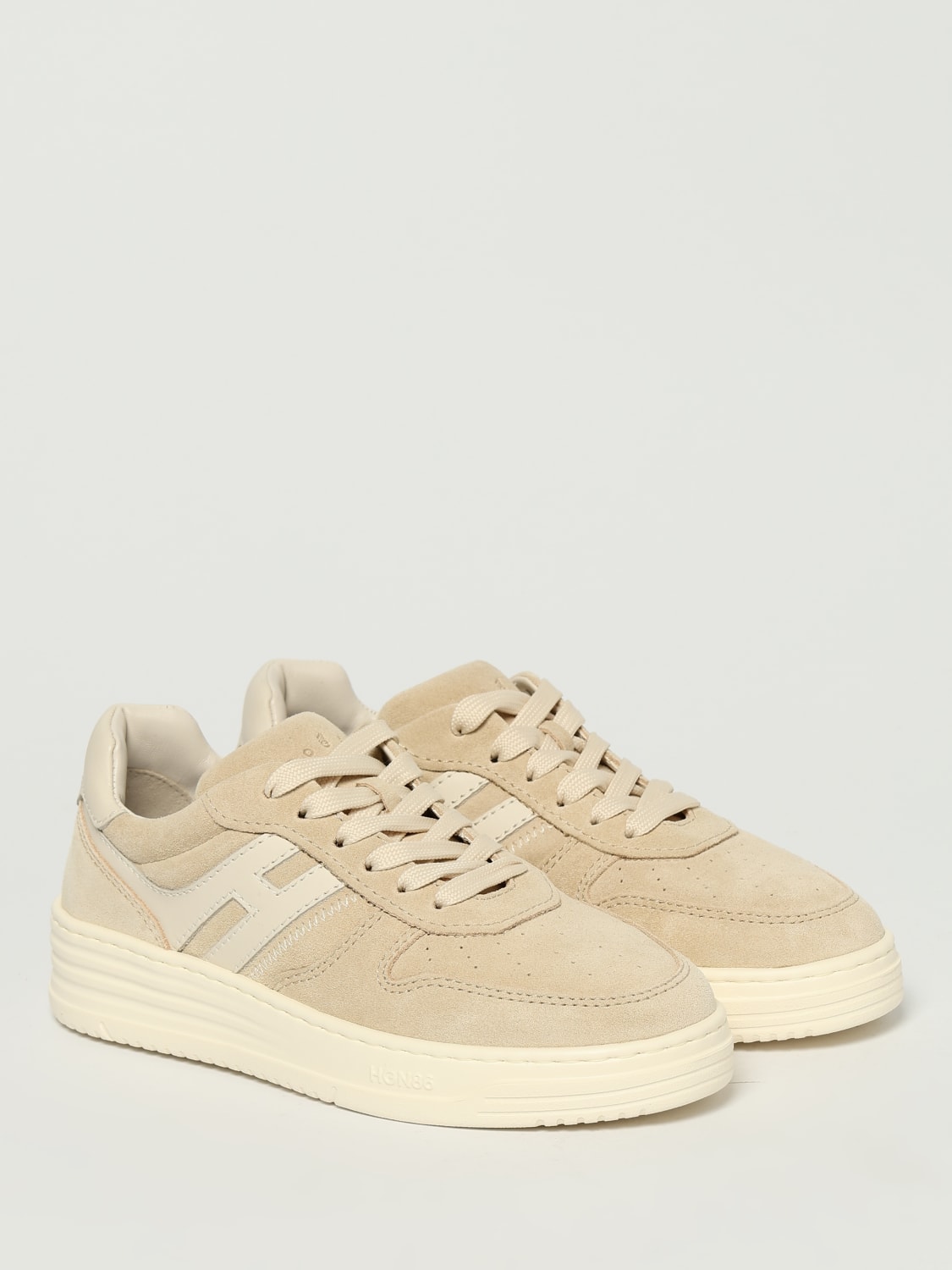 HOGAN SNEAKERS: Sneakers H630 Hogan in camoscio, Beige - Img 2