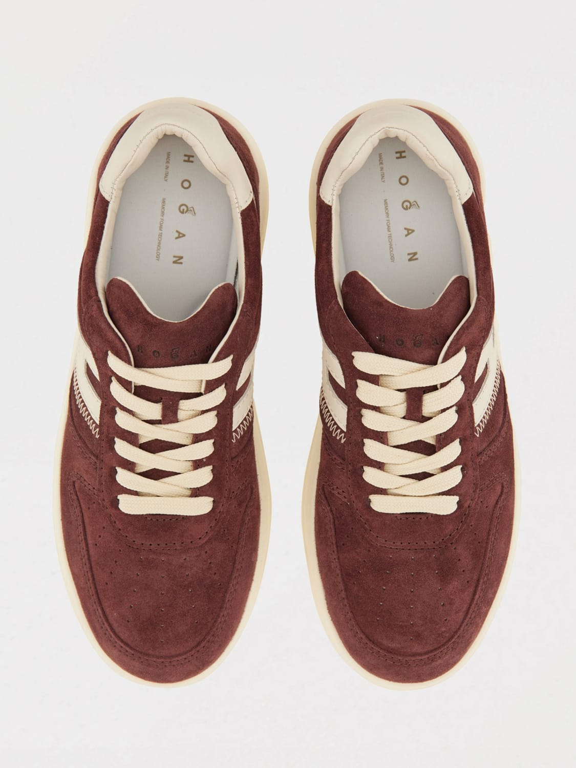 HOGAN SNEAKERS: Sneakers H630 Hogan in camoscio, Bordeaux - Img 4