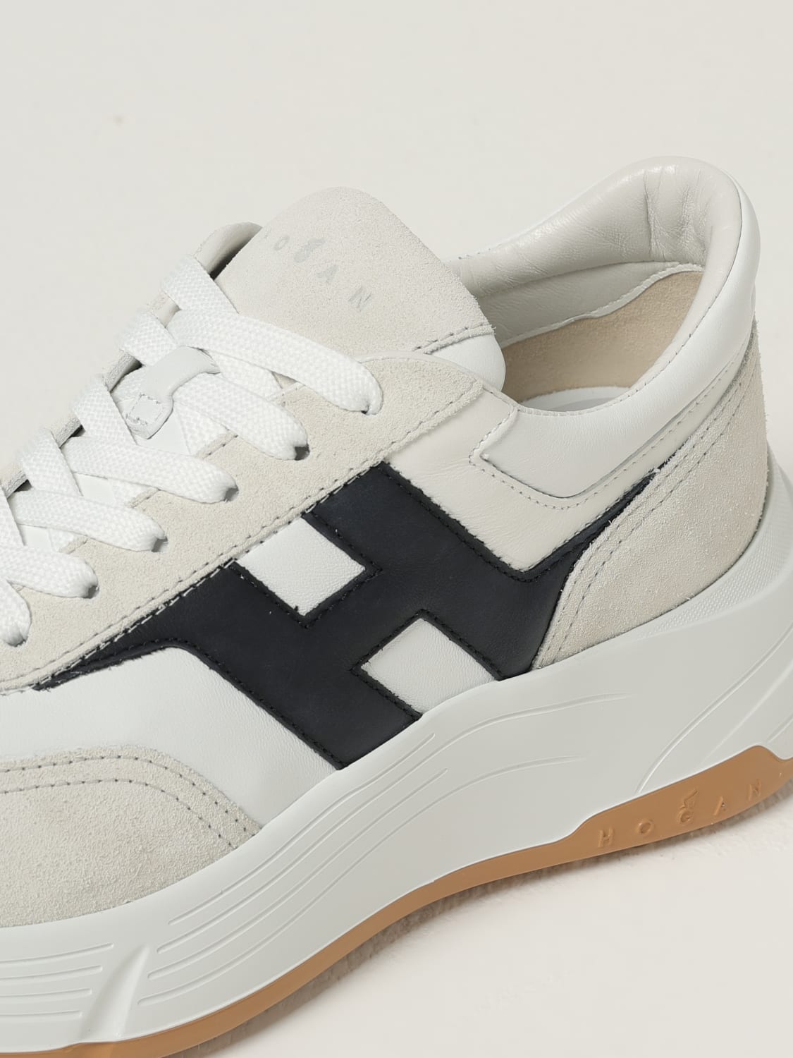 HOGAN SNEAKERS: Sneakers Hyperlight Hogan in pelle , Bianco - Img 4