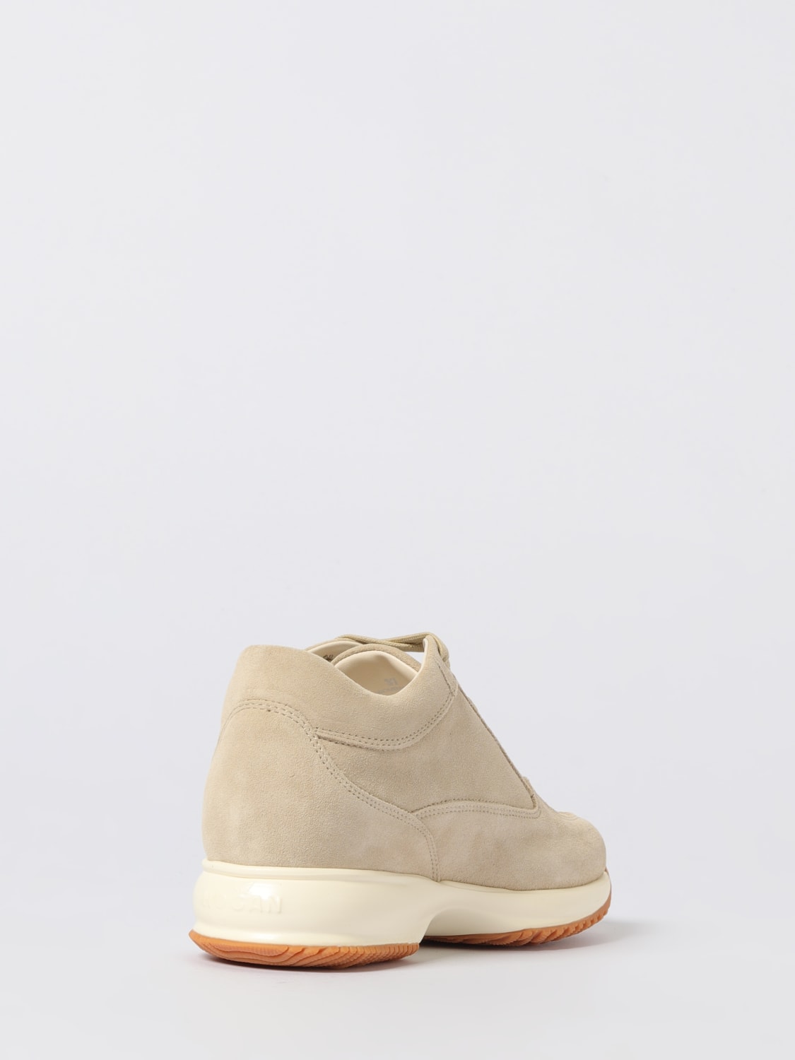 HOGAN SNEAKERS: Sneakers Interactive Hogan in camoscio con strass, Bianco - Img 3