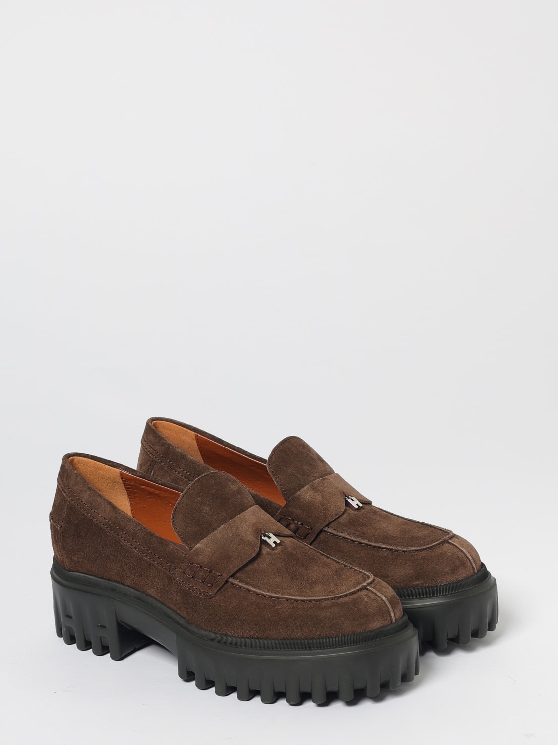 HOGAN LOAFER: Shoes woman Hogan, Brown - Img 2