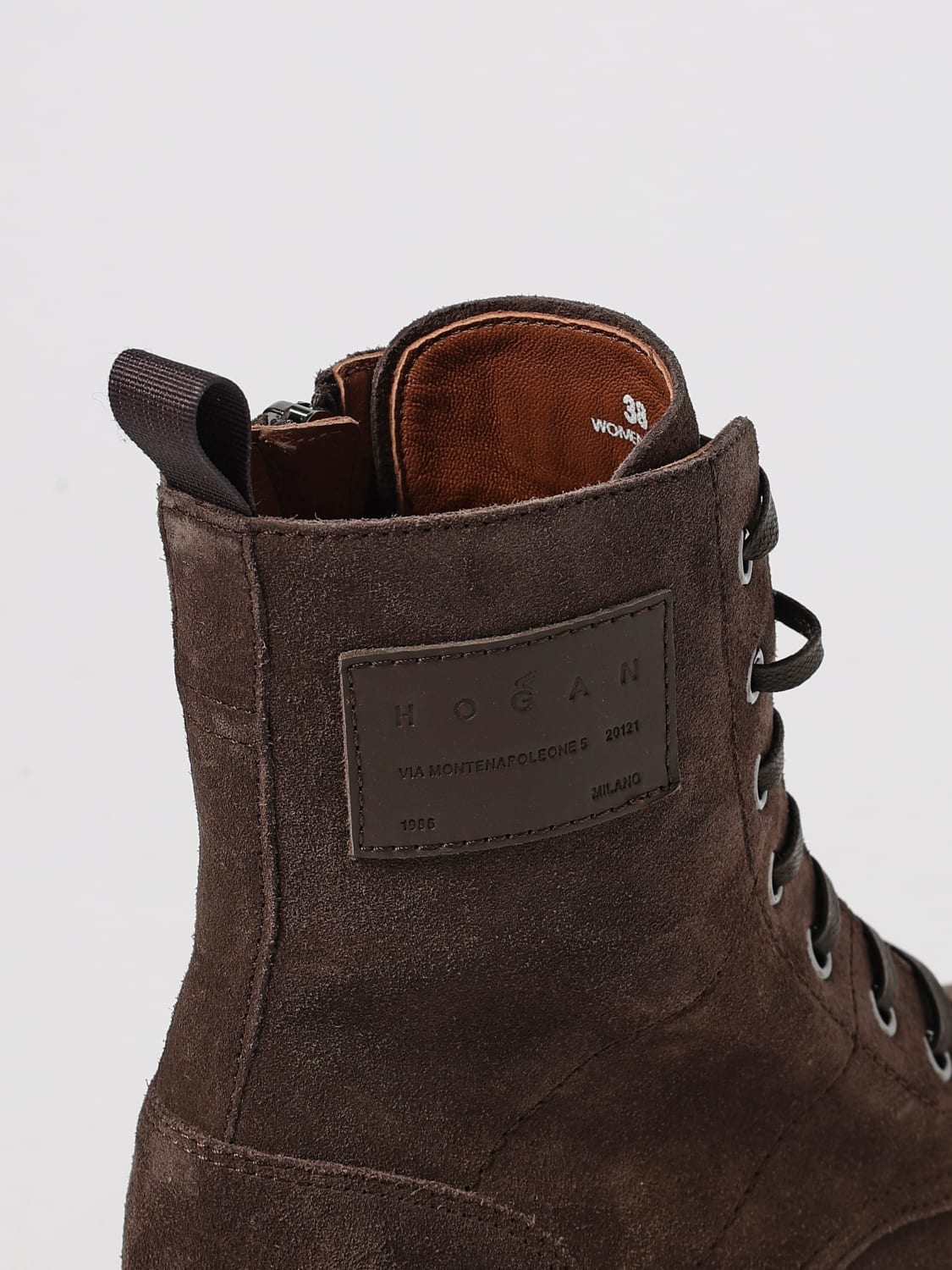 HOGAN STIVALI: Stivaletto Hogan in camoscio , Marrone - Img 4