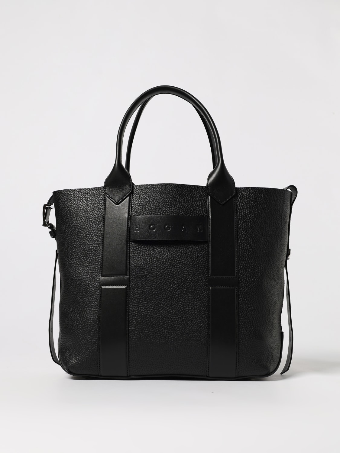 HOGAN BORSA A MANO: Borsa Script shopping Hogan, Nero - Img 1