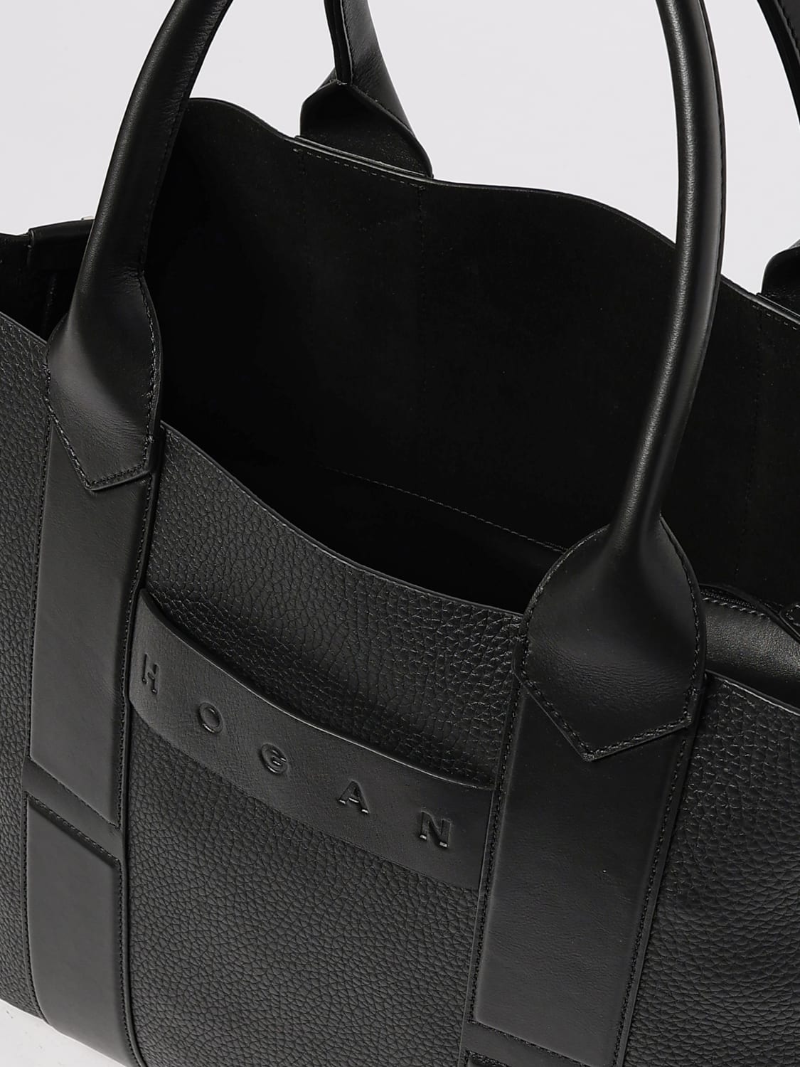 HOGAN BORSA A MANO: Borsa Script shopping Hogan, Nero - Img 4