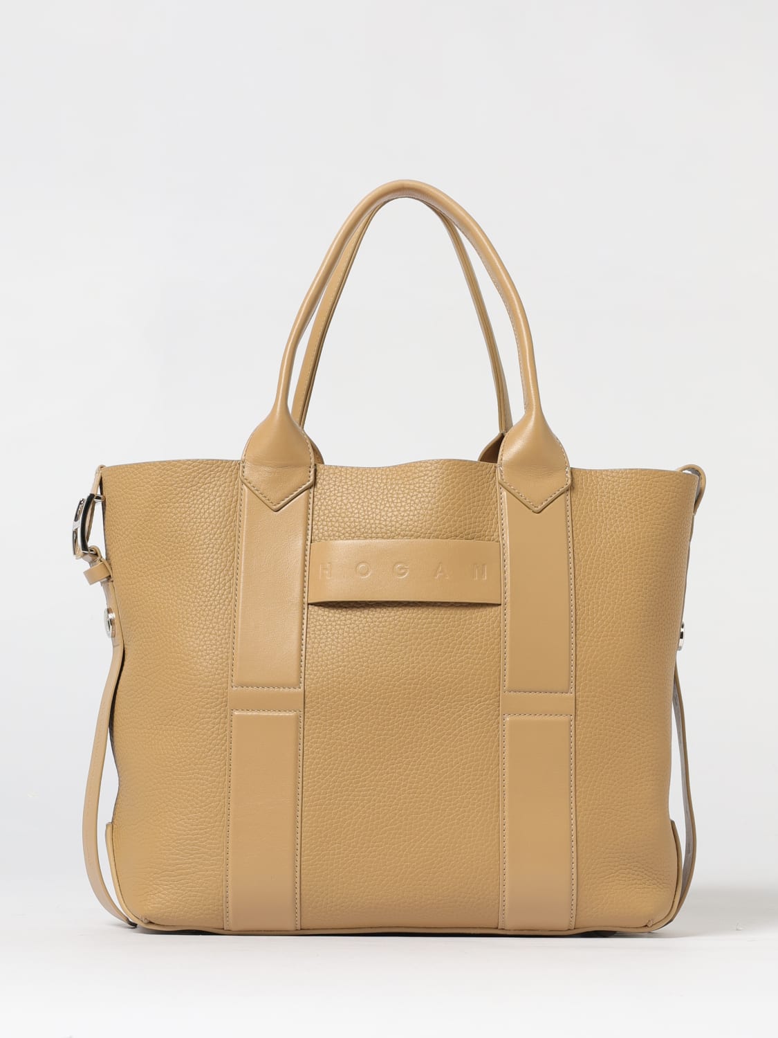 HOGAN BORSA A MANO: Borsa Script shopping Hogan, Beige - Img 1