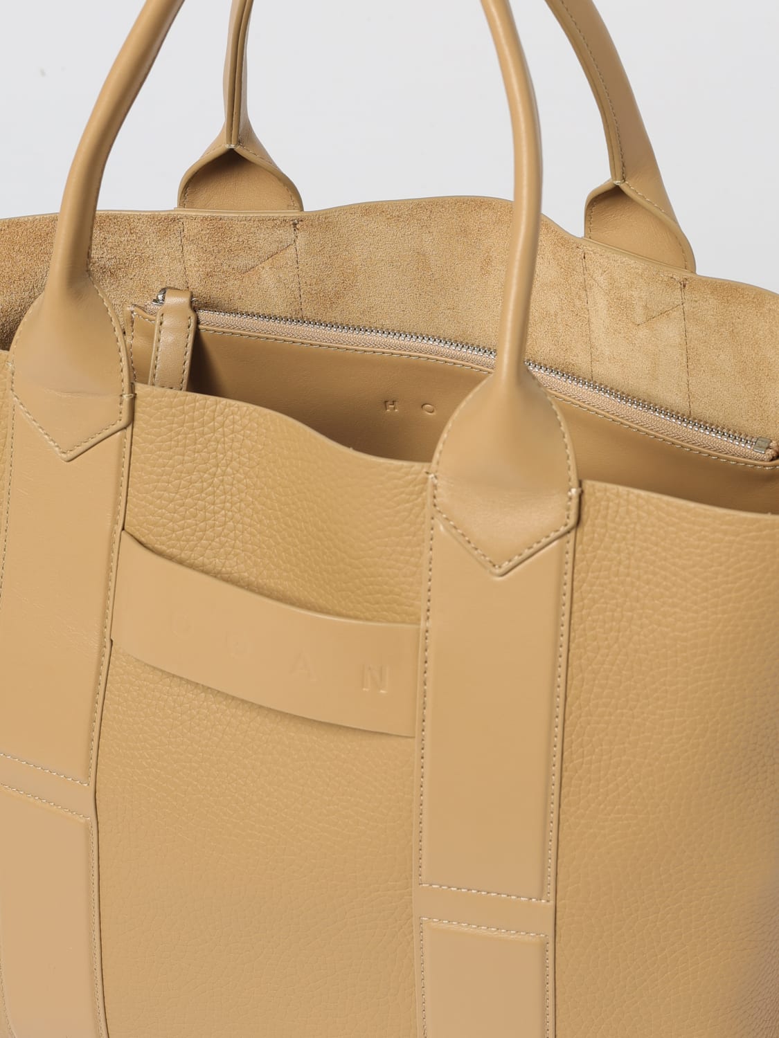 HOGAN BORSA A MANO: Borsa Script shopping Hogan, Beige - Img 4
