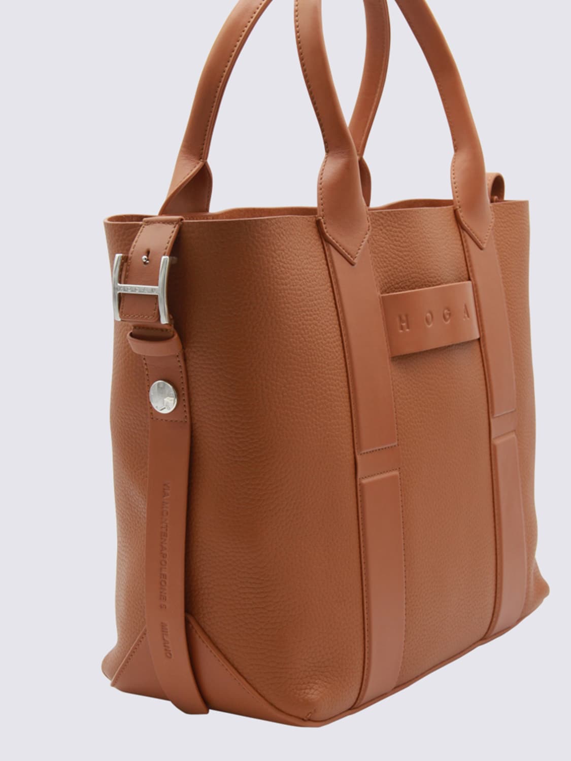 HOGAN BORSA A MANO: Borsa Script shopping Hogan, Cuoio - Img 3