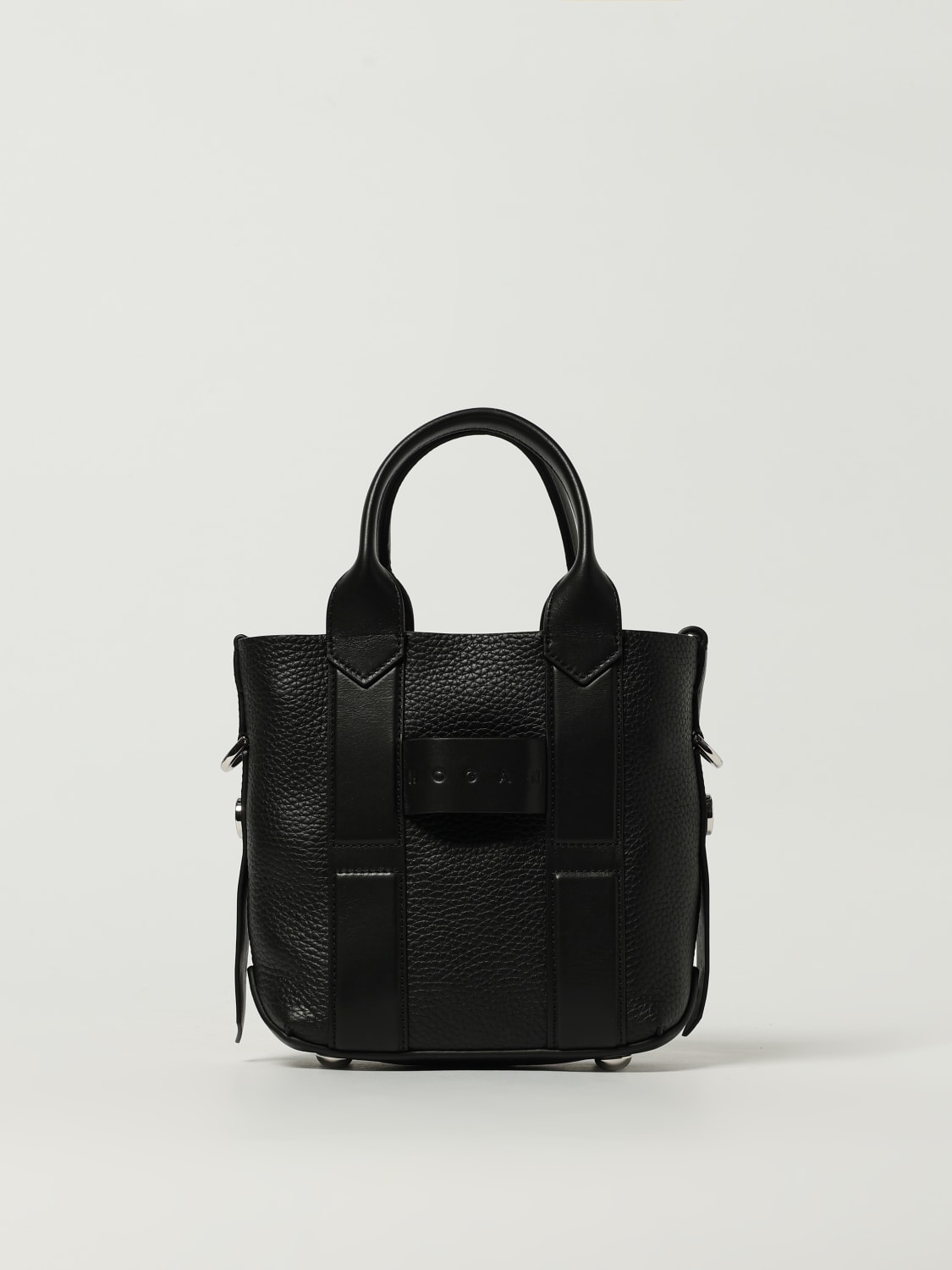 HOGAN BORSA A MANO: Borsa Script shopping small Hogan, Nero - Img 1