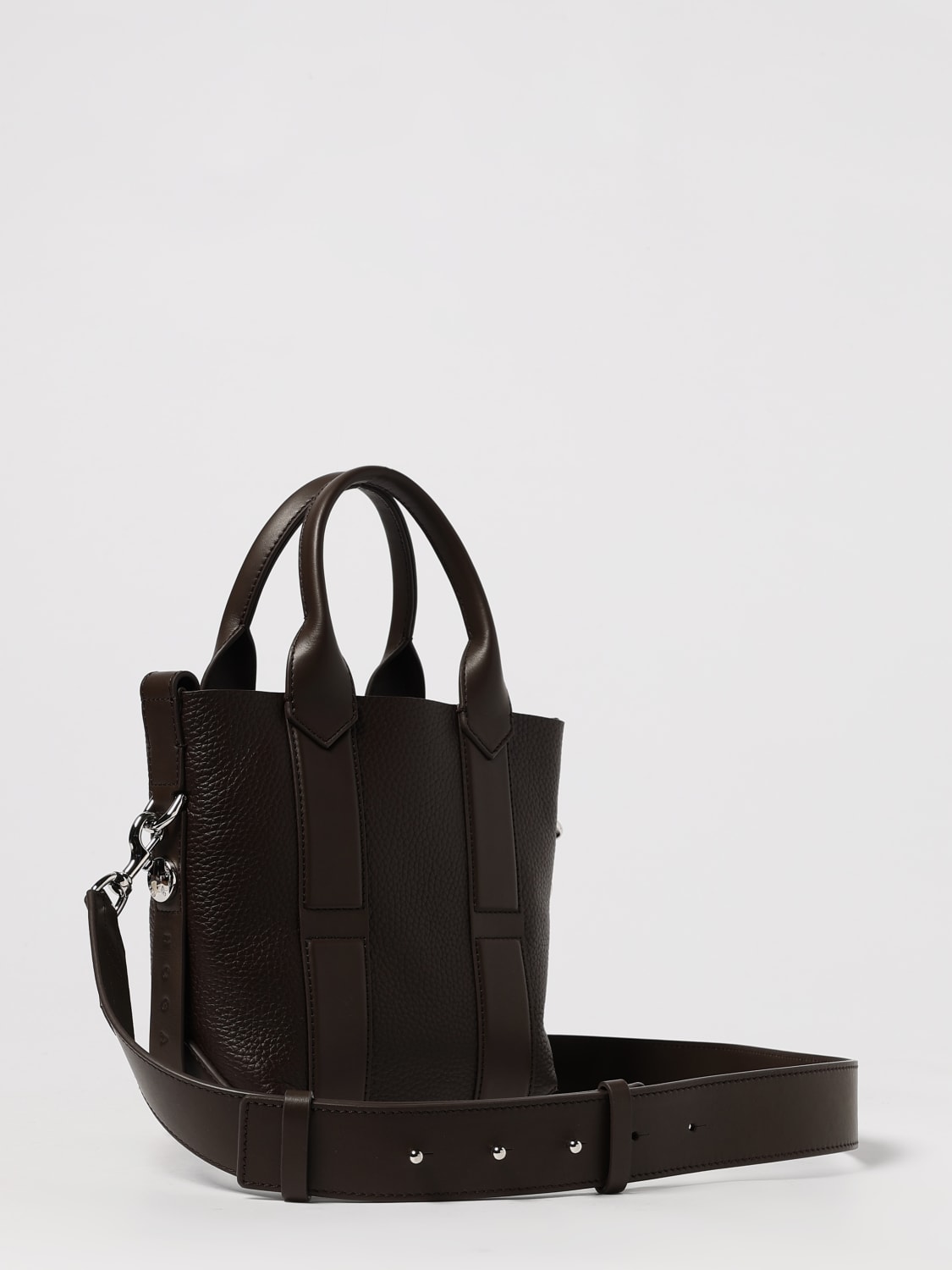 HOGAN BORSA A MANO: Borsa Script shopping small Hogan, Marrone - Img 2