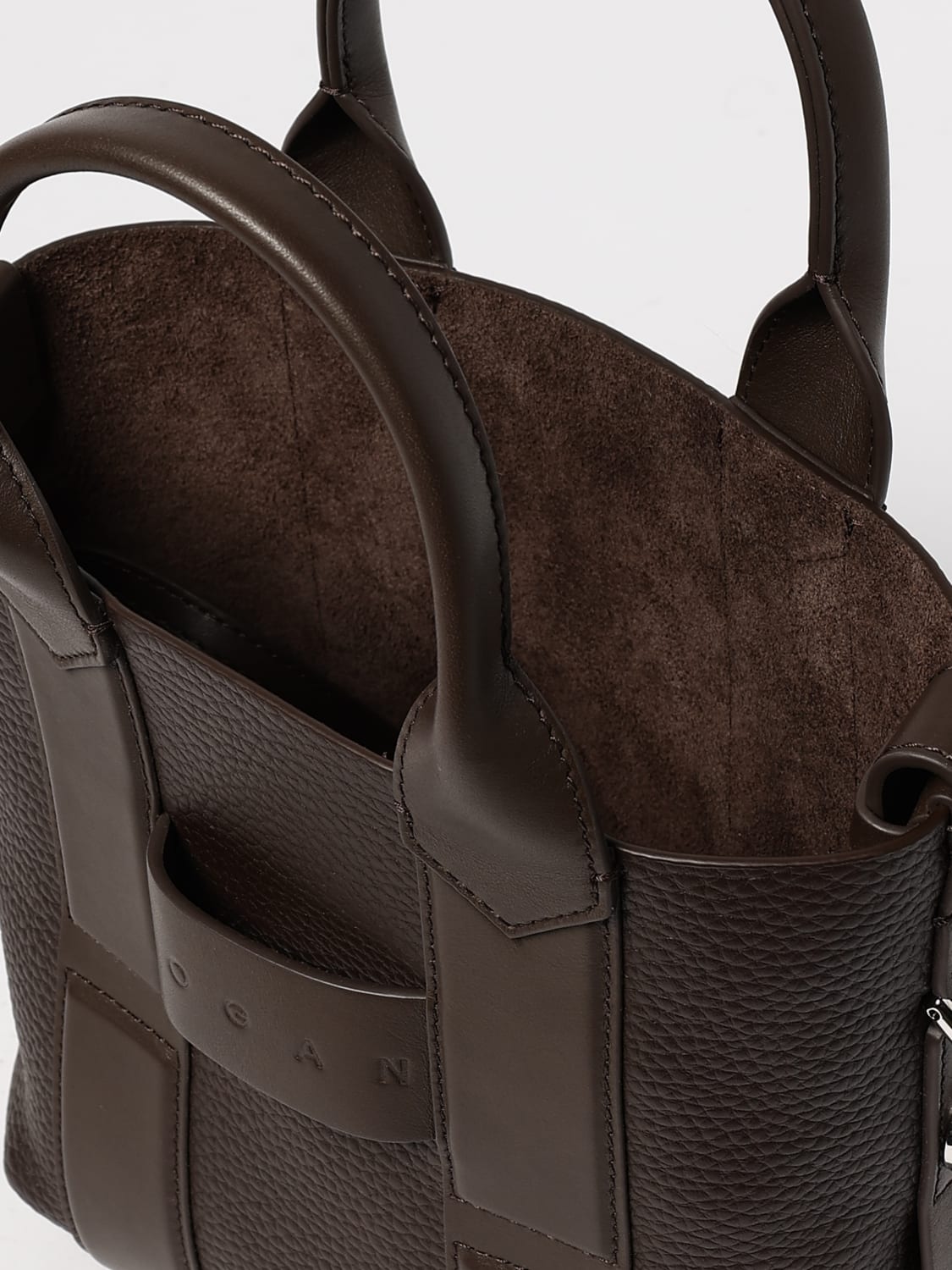 HOGAN BORSA A MANO: Borsa Script shopping small Hogan, Marrone - Img 4