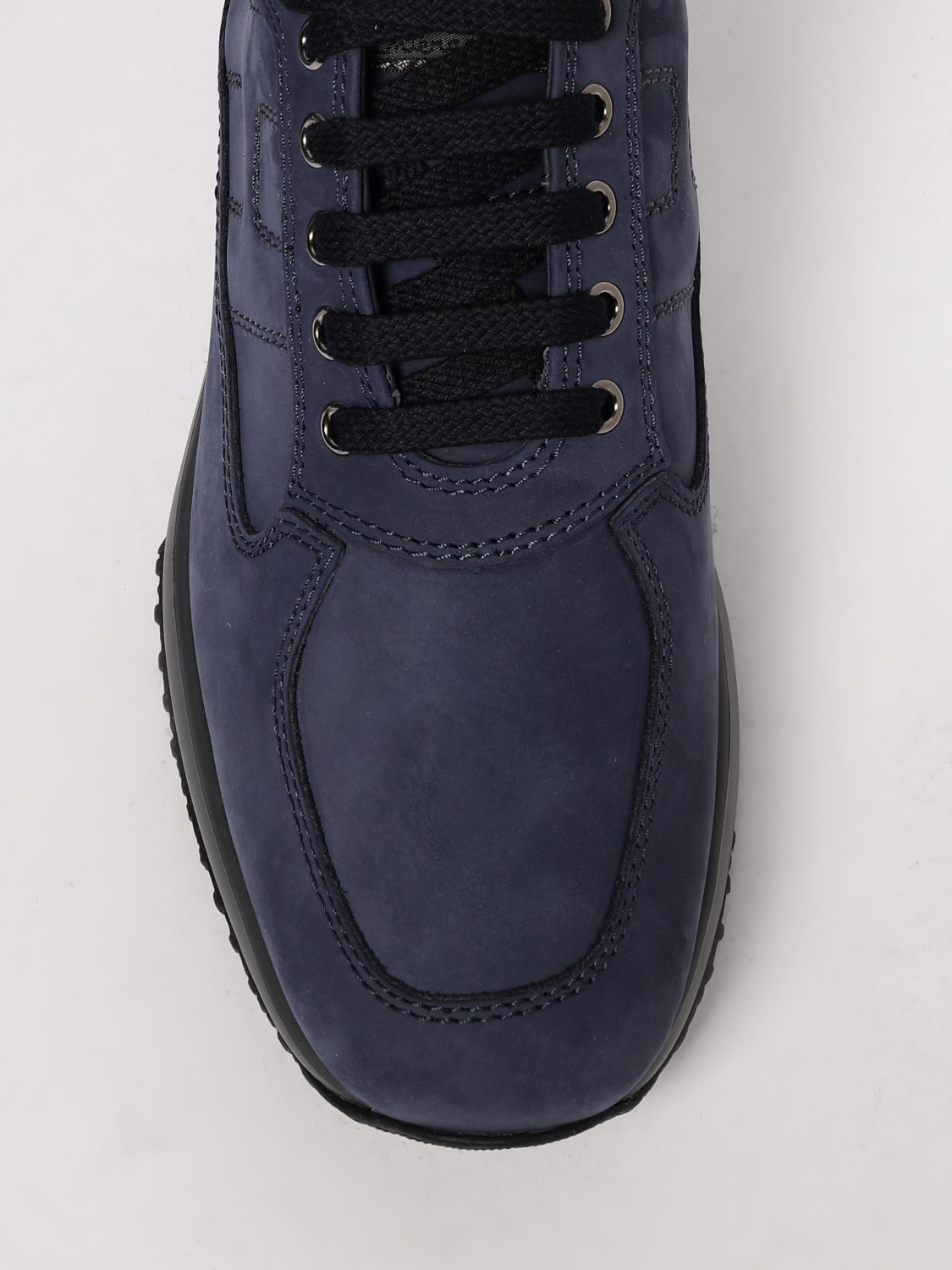 HOGAN SNEAKERS: Sneakers Interactive Hogan in camoscio , Blue - Img 4