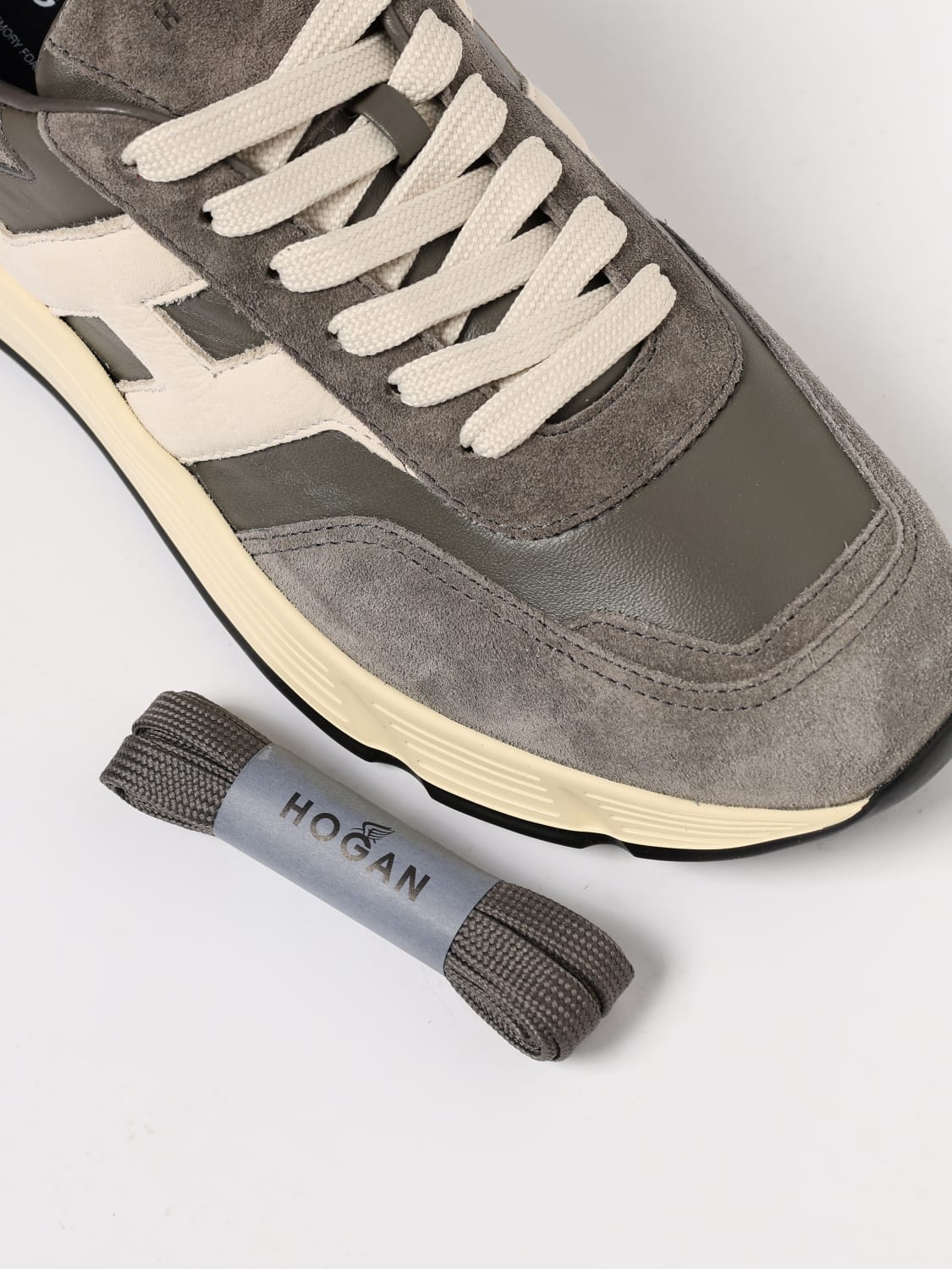 HOGAN SNEAKERS: Sneakers Hyperlight Hogan in pelle , Grigio - Img 4