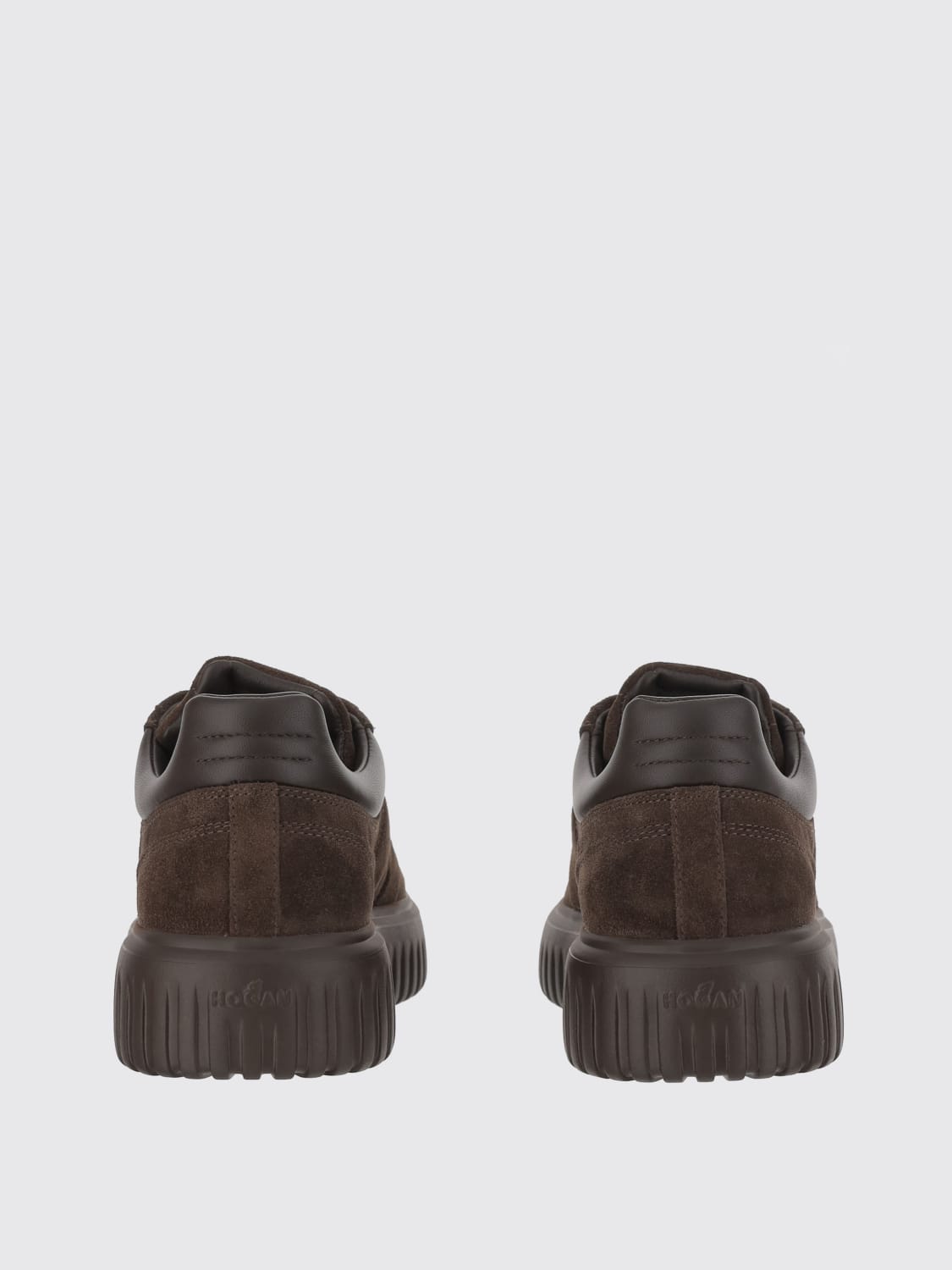 HOGAN SNEAKERS: Sneakers H-Stripes Hogan in camoscio , Marrone - Img 3