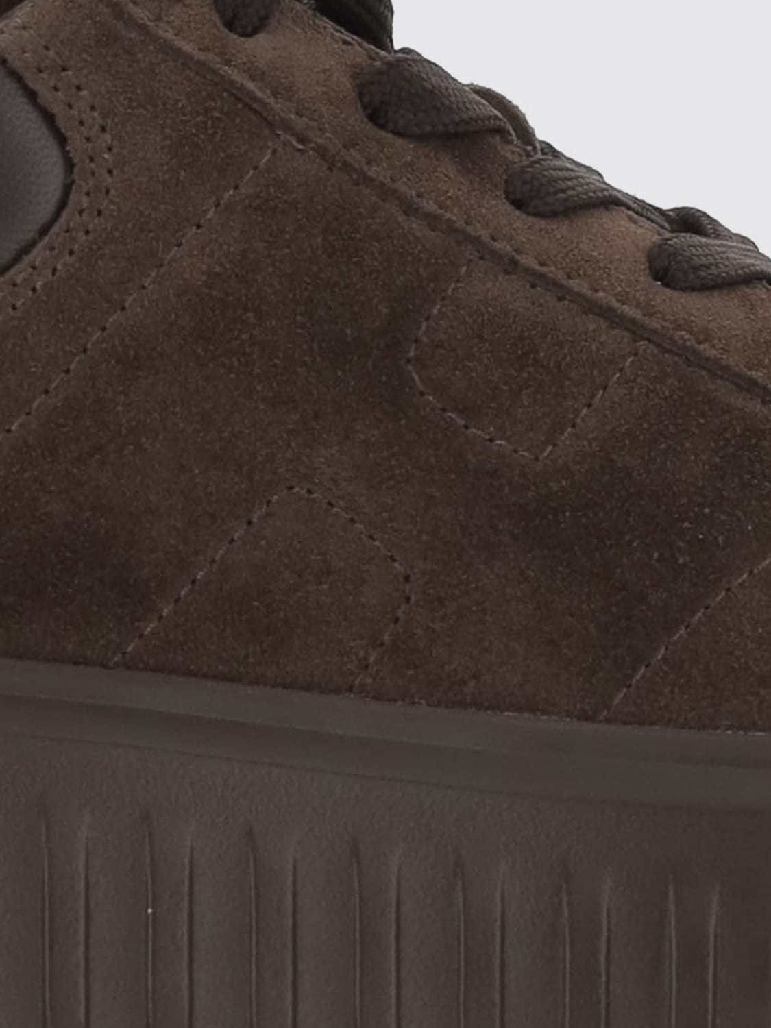 HOGAN SNEAKERS: Sneakers H-Stripes Hogan in camoscio , Marrone - Img 4