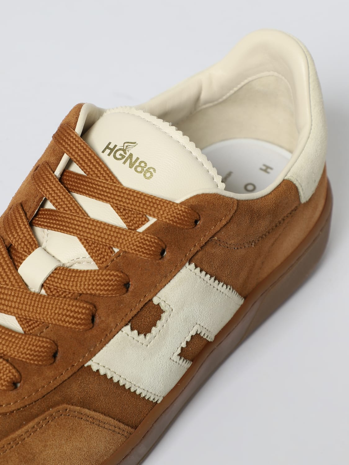 HOGAN SNEAKERS: Sneakers Cool Hogan in camoscio , Marrone - Img 4