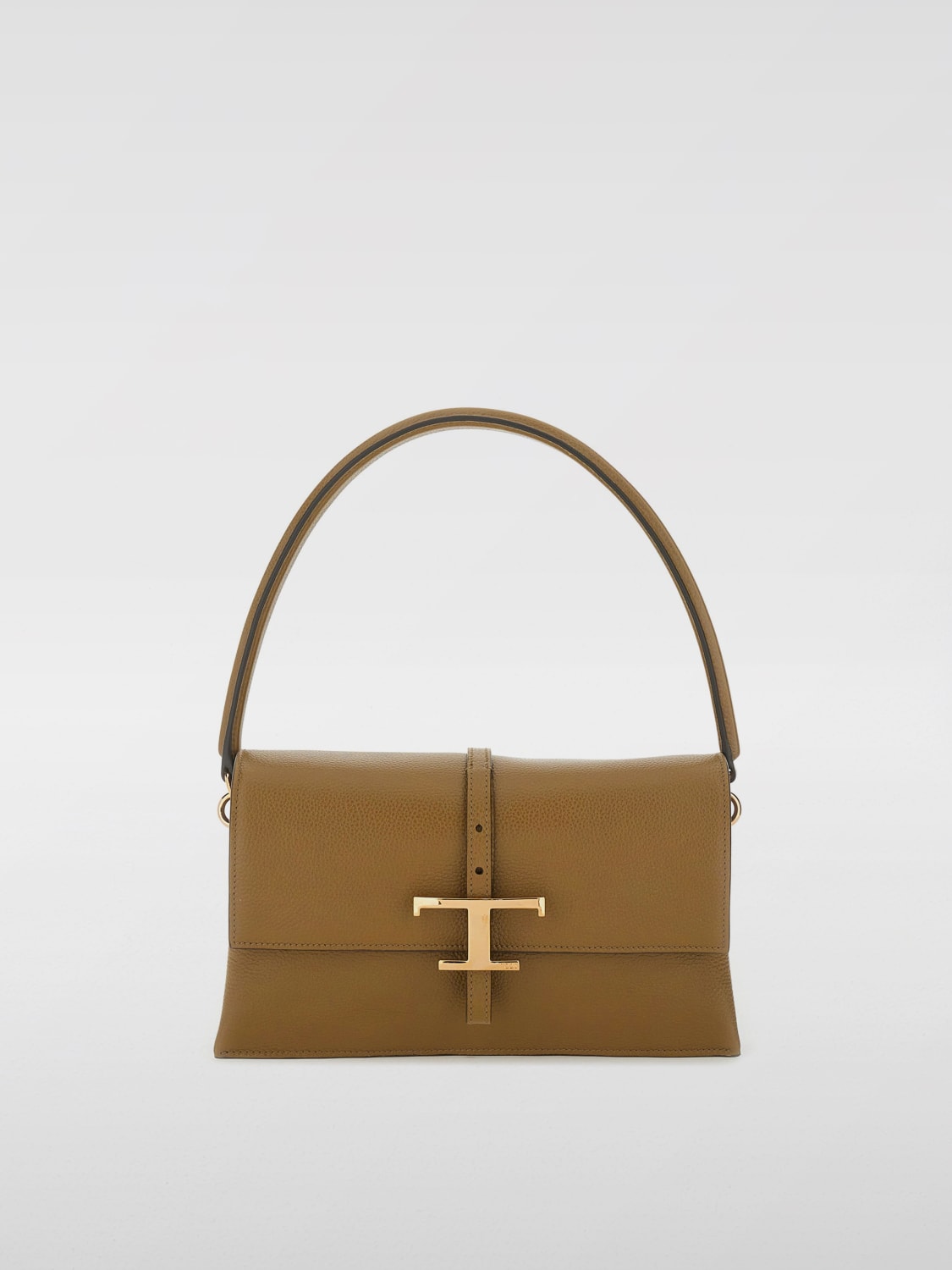TOD'S BORSA A SPALLA: Borsa a spalla T Timeless in pelle di vitello Tod's, Marrone - Img 1