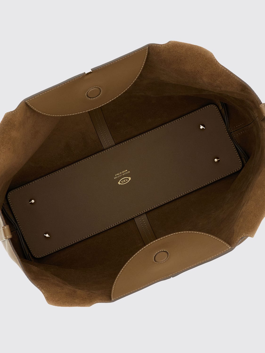 TOD'S BORSA A MANO: Borsa a mano Barretta in pelle di vitello Tod's, Marrone - Img 4