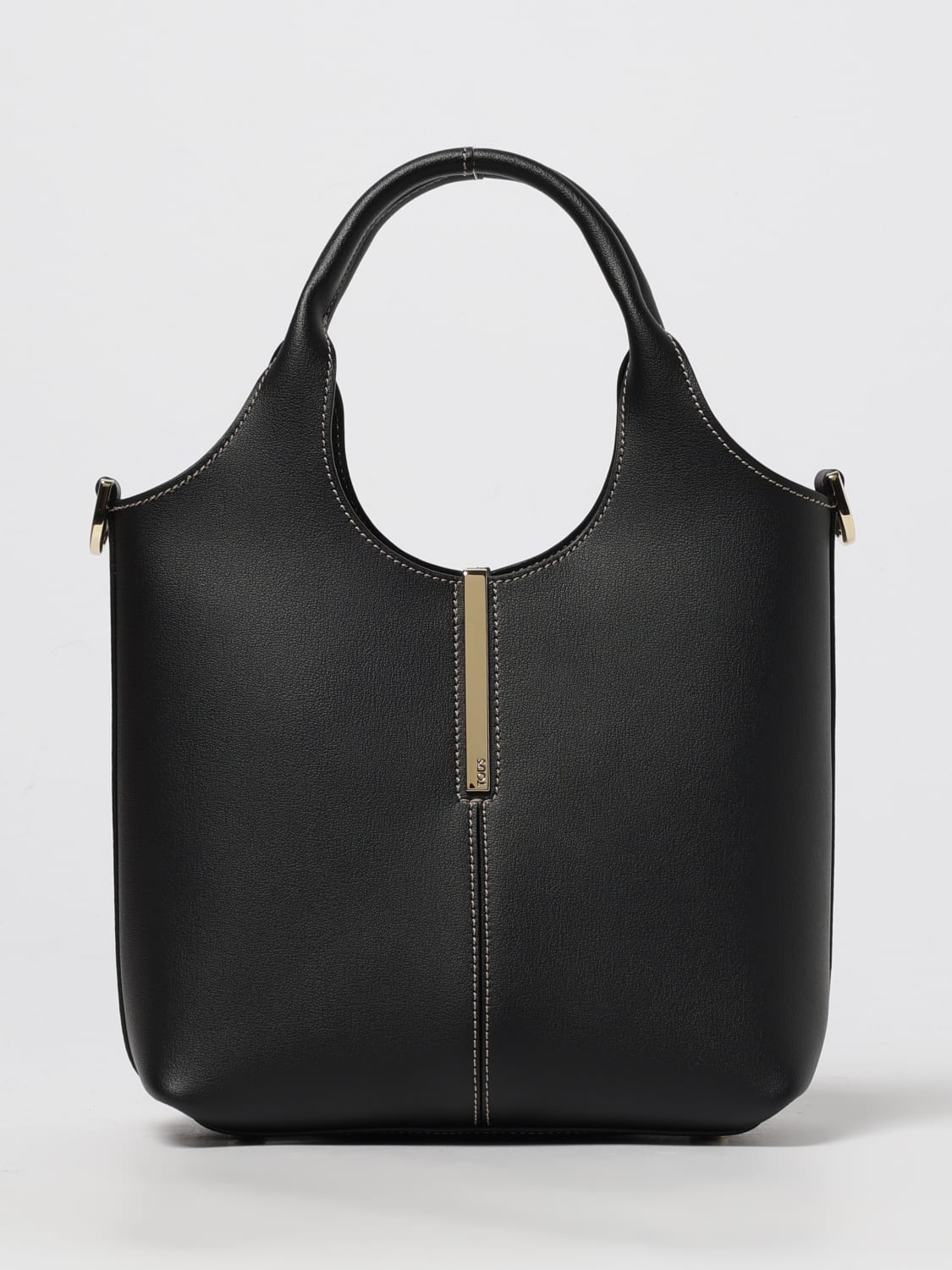 TOD'S BORSA A MANO: Borsa a mano Barretta in pelle di vitello Tod's, Nero - Img 1