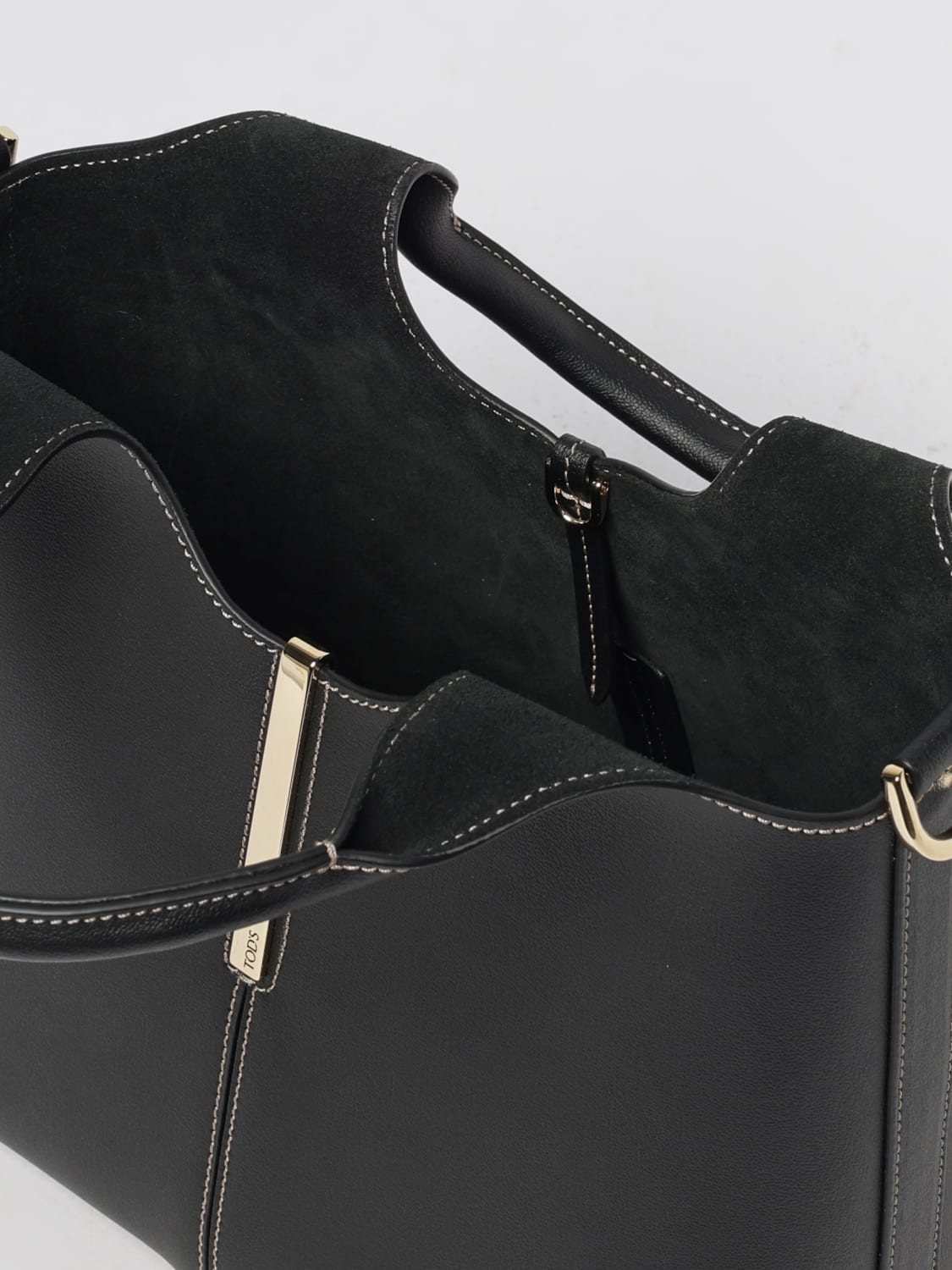 TOD'S BORSA A MANO: Borsa a mano Barretta in pelle di vitello Tod's, Nero - Img 4