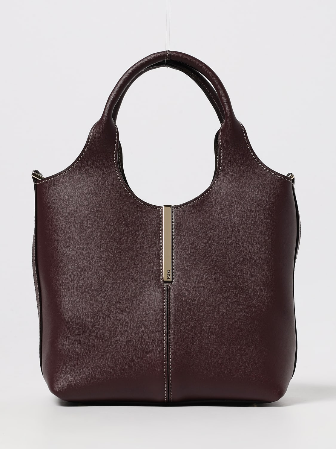 TOD'S BORSA A MANO: Borsa a mano Barretta in pelle di vitello Tod's, Bordeaux - Img 1