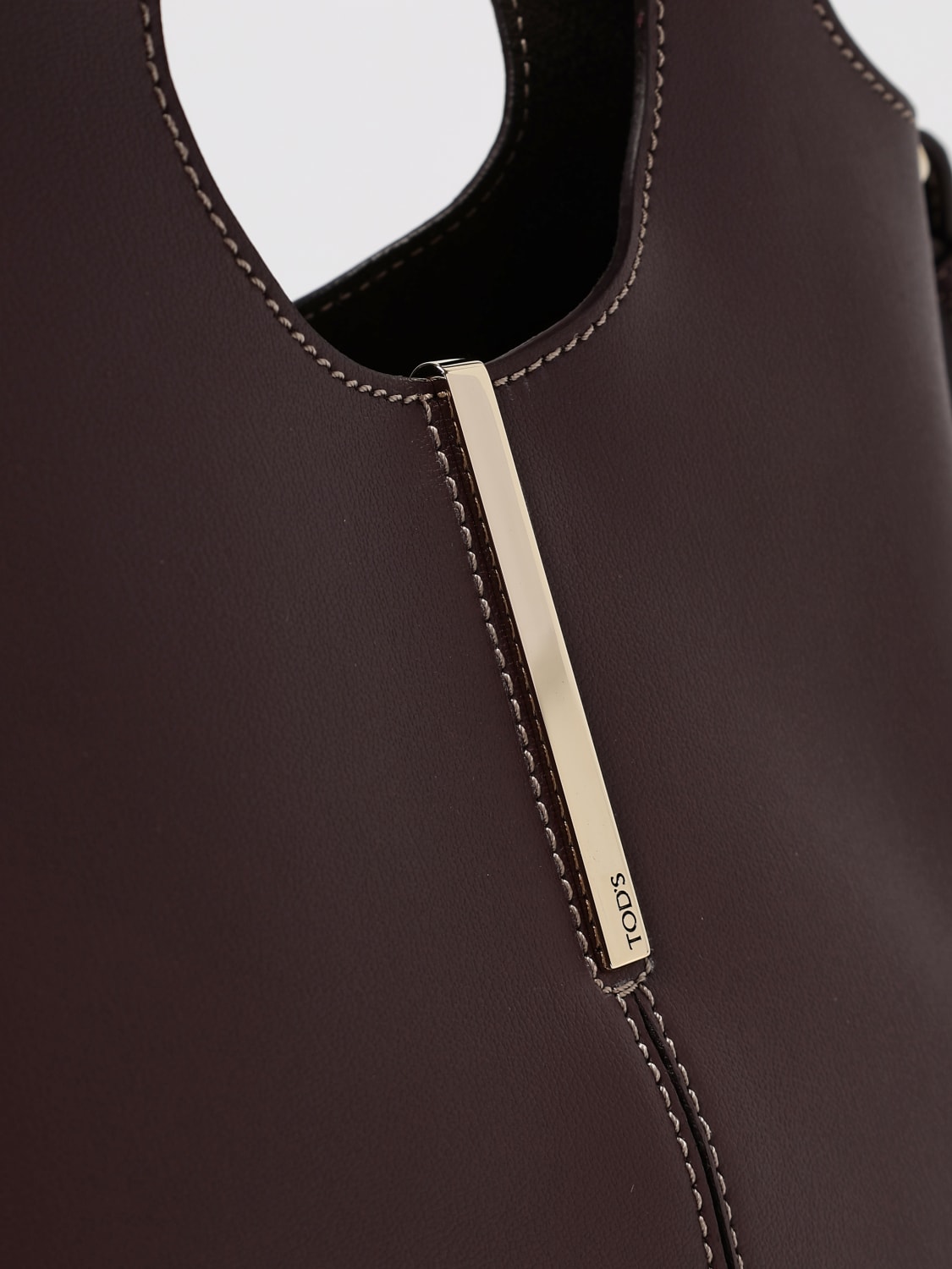 TOD'S BORSA A MANO: Borsa a mano Barretta in pelle di vitello Tod's, Bordeaux - Img 4