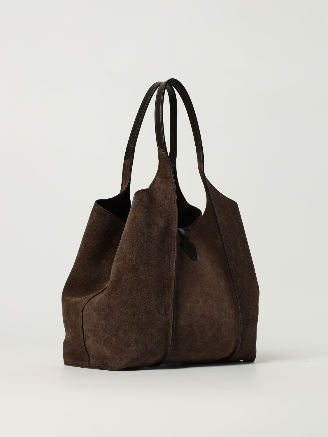 TOD'S BORSA A SPALLA: Borsa a spalla in pelle di vitello T Timeless Tod's, Moro - Img 2