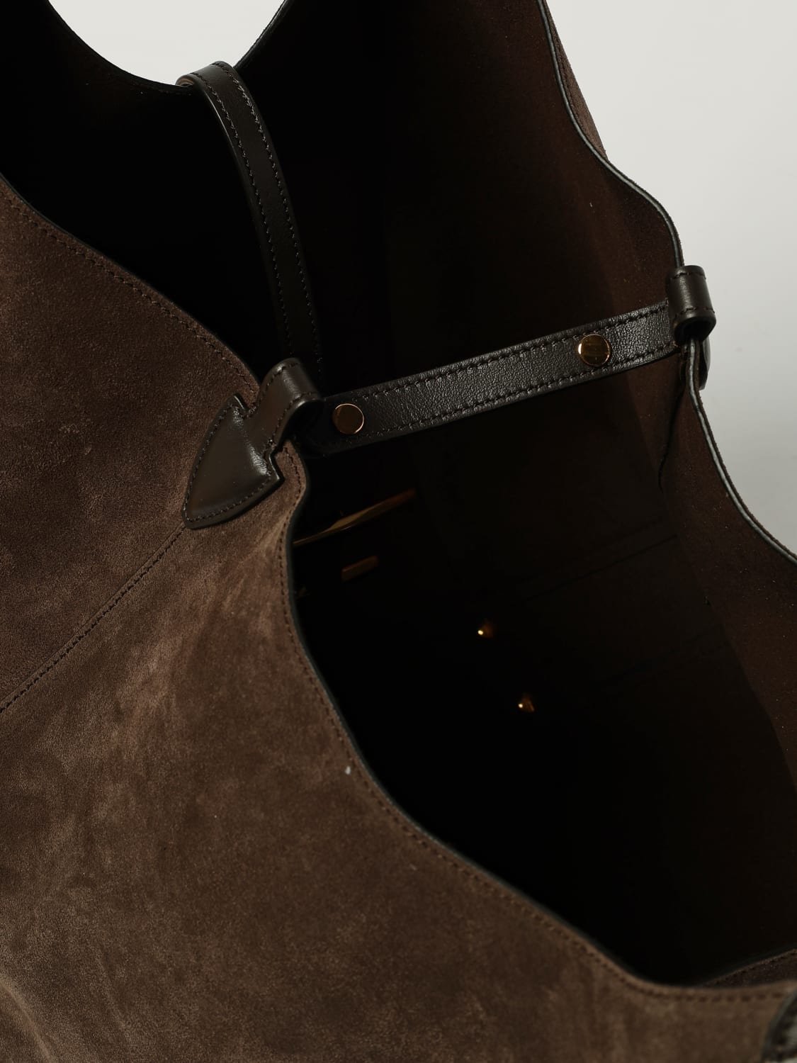 TOD'S BORSA A SPALLA: Borsa a spalla in pelle di vitello T Timeless Tod's, Moro - Img 4