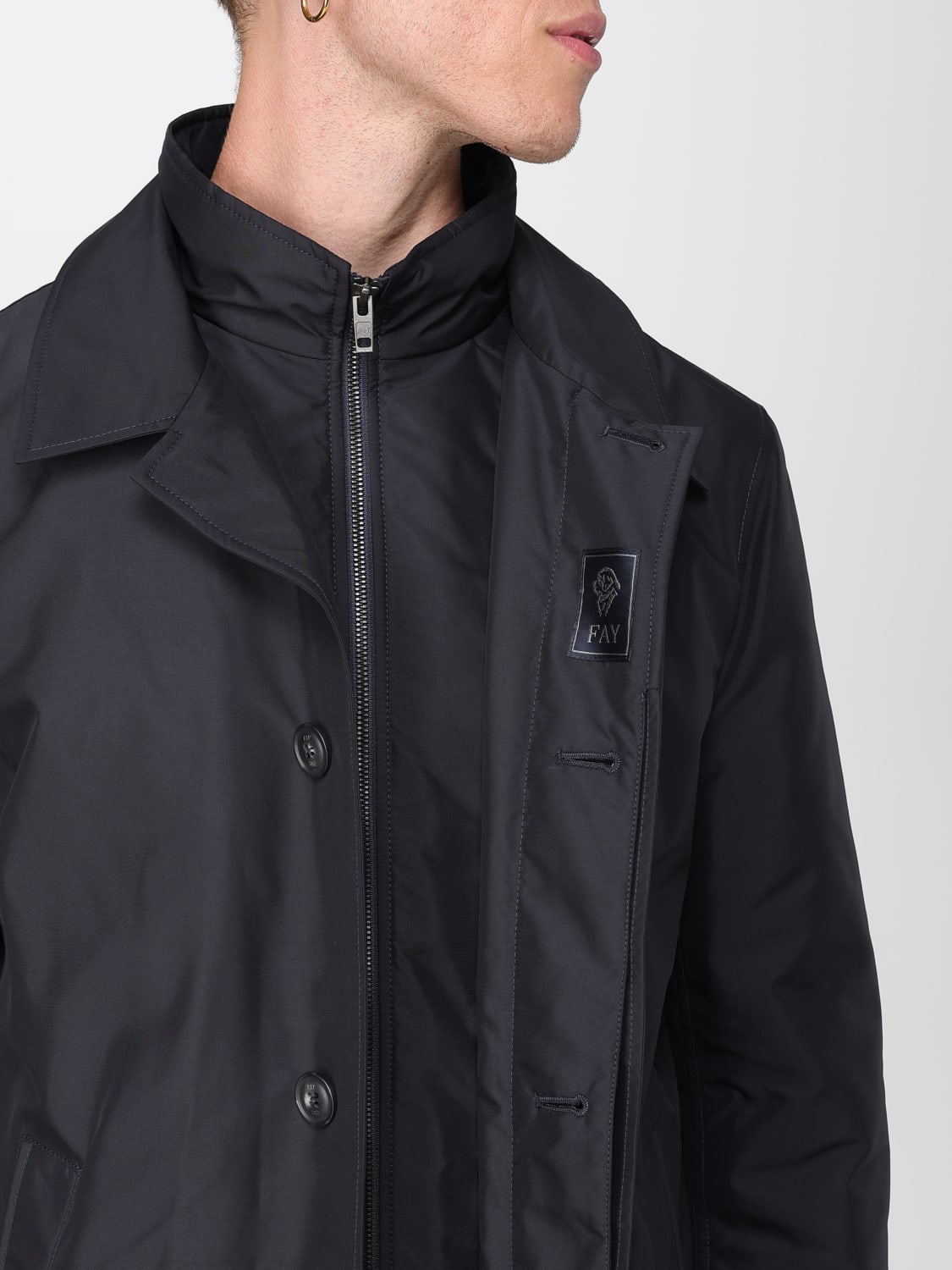 FAY GIACCA: Impermeabile Fay in nylon , Blue - Img 4