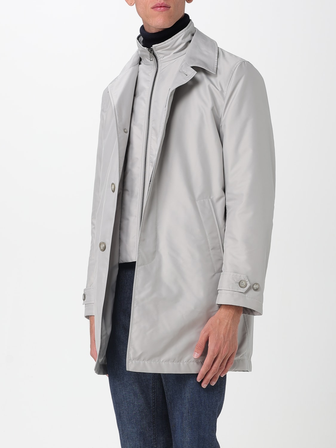 FAY GIACCA: Impermeabile Fay in nylon , Marrone - Img 3